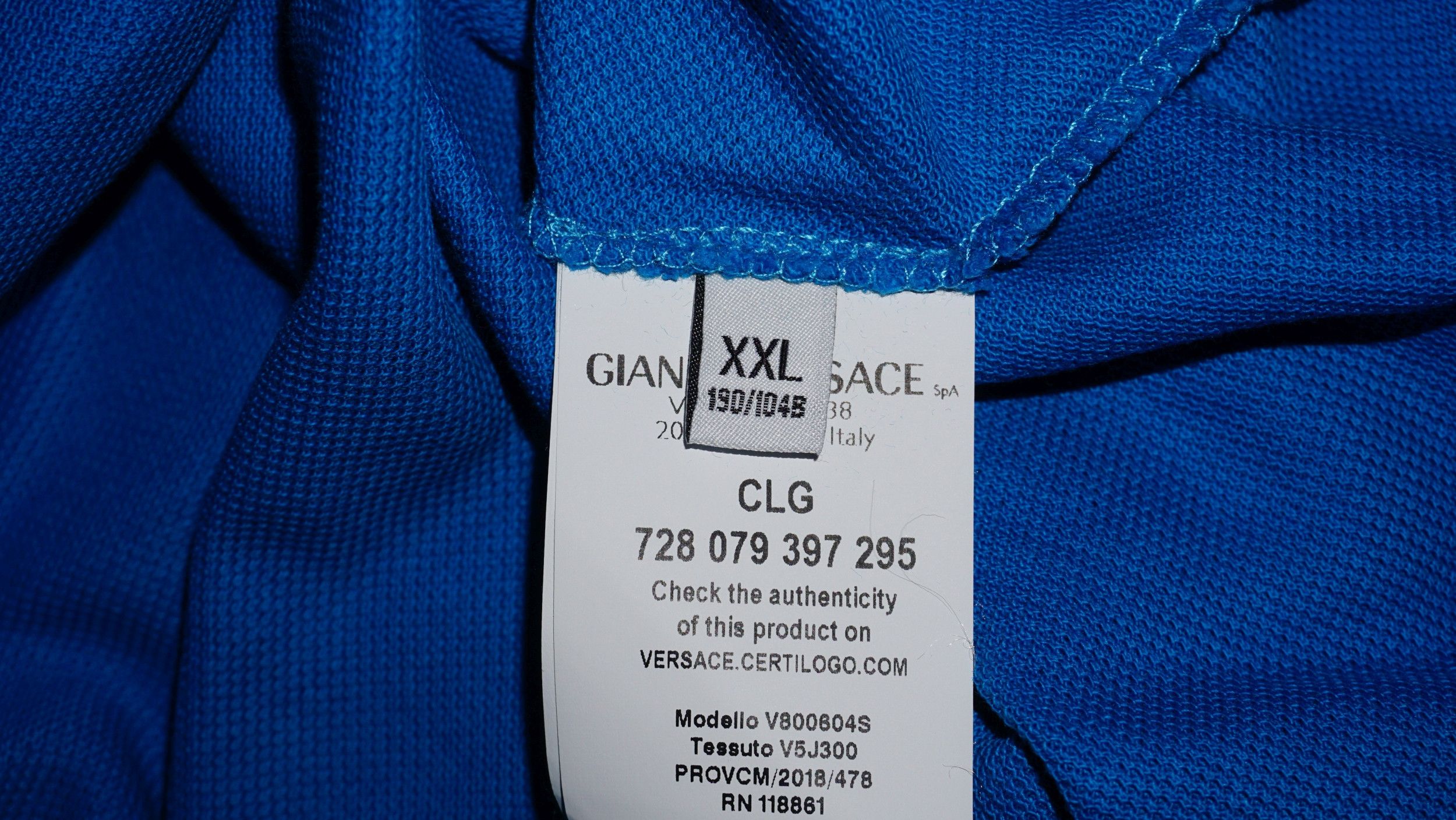 Versace Versace Collection Big Medusa Blue Polo Size US XL / EU 56 / 4 - 8 Thumbnail