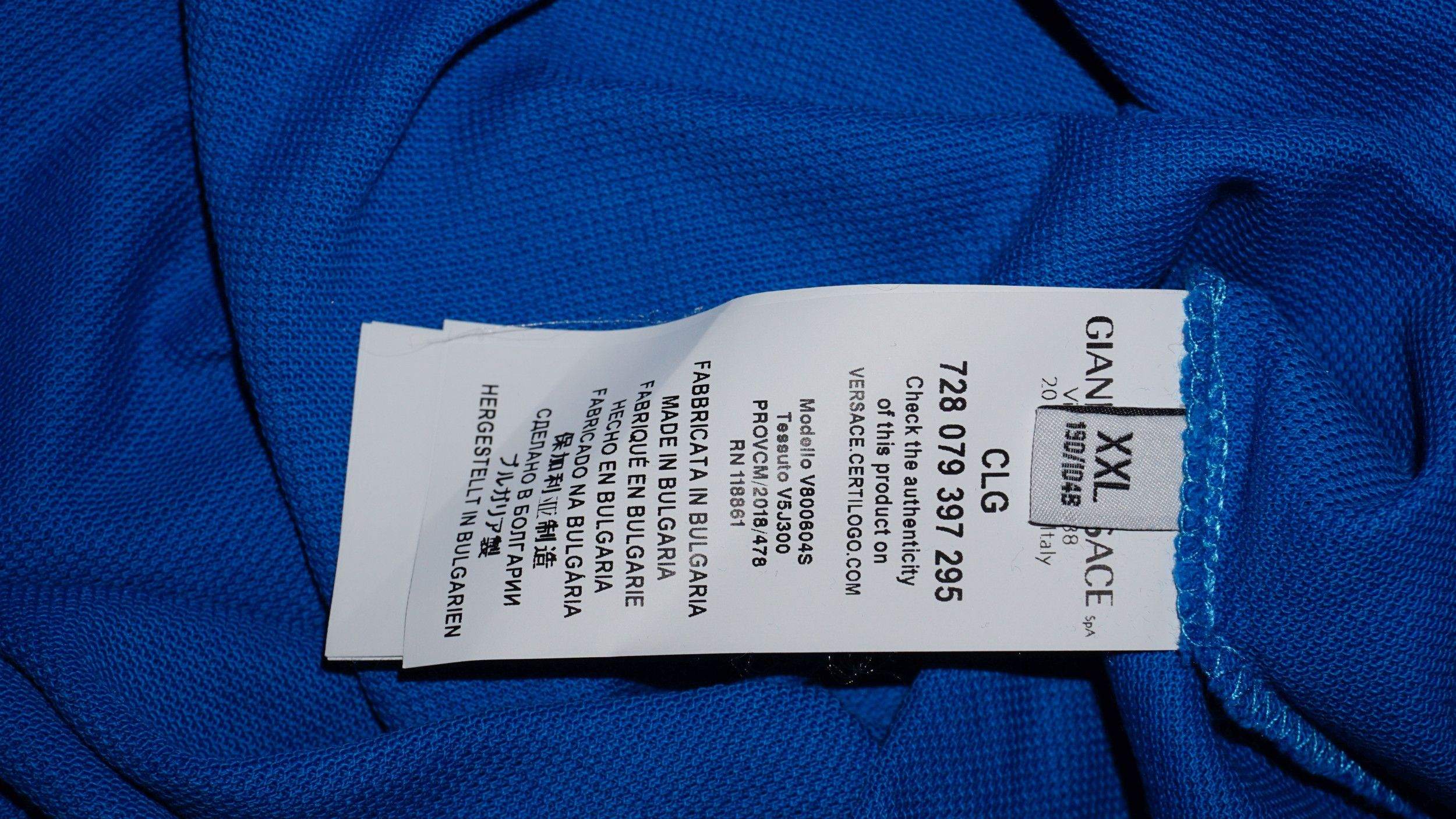 Versace Versace Collection Big Medusa Blue Polo Size US XL / EU 56 / 4 - 7 Thumbnail
