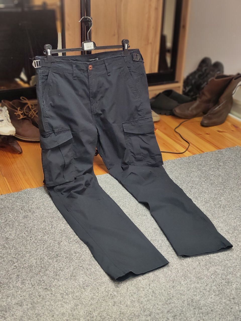 Japanese Brand Vintage 90's Japanese Cargo Black Pants Travis Scott Style Size US 34 / EU 50 - 20 Thumbnail