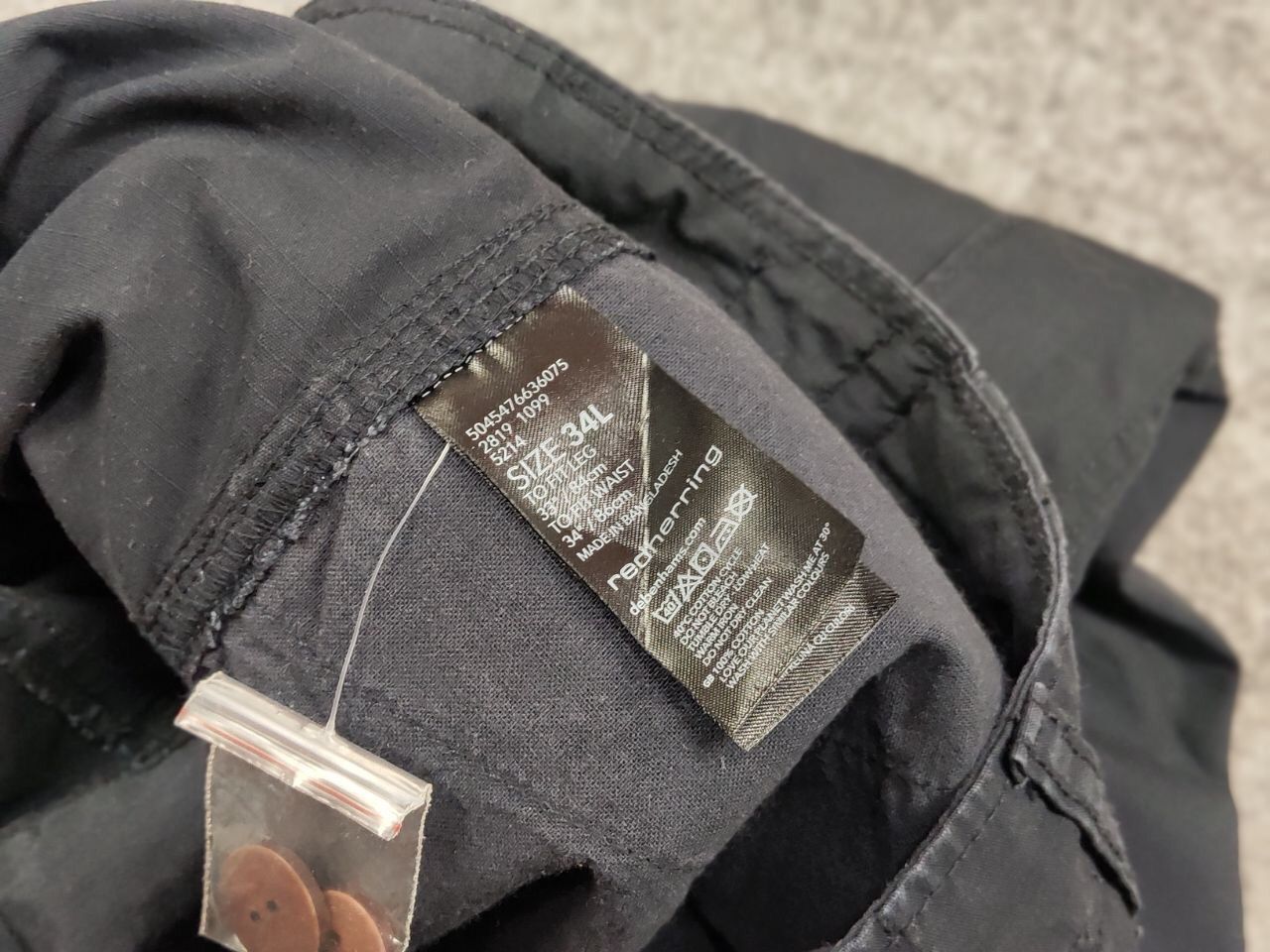 Japanese Brand Vintage 90's Japanese Cargo Black Pants Travis Scott Style Size US 34 / EU 50 - 19 Thumbnail