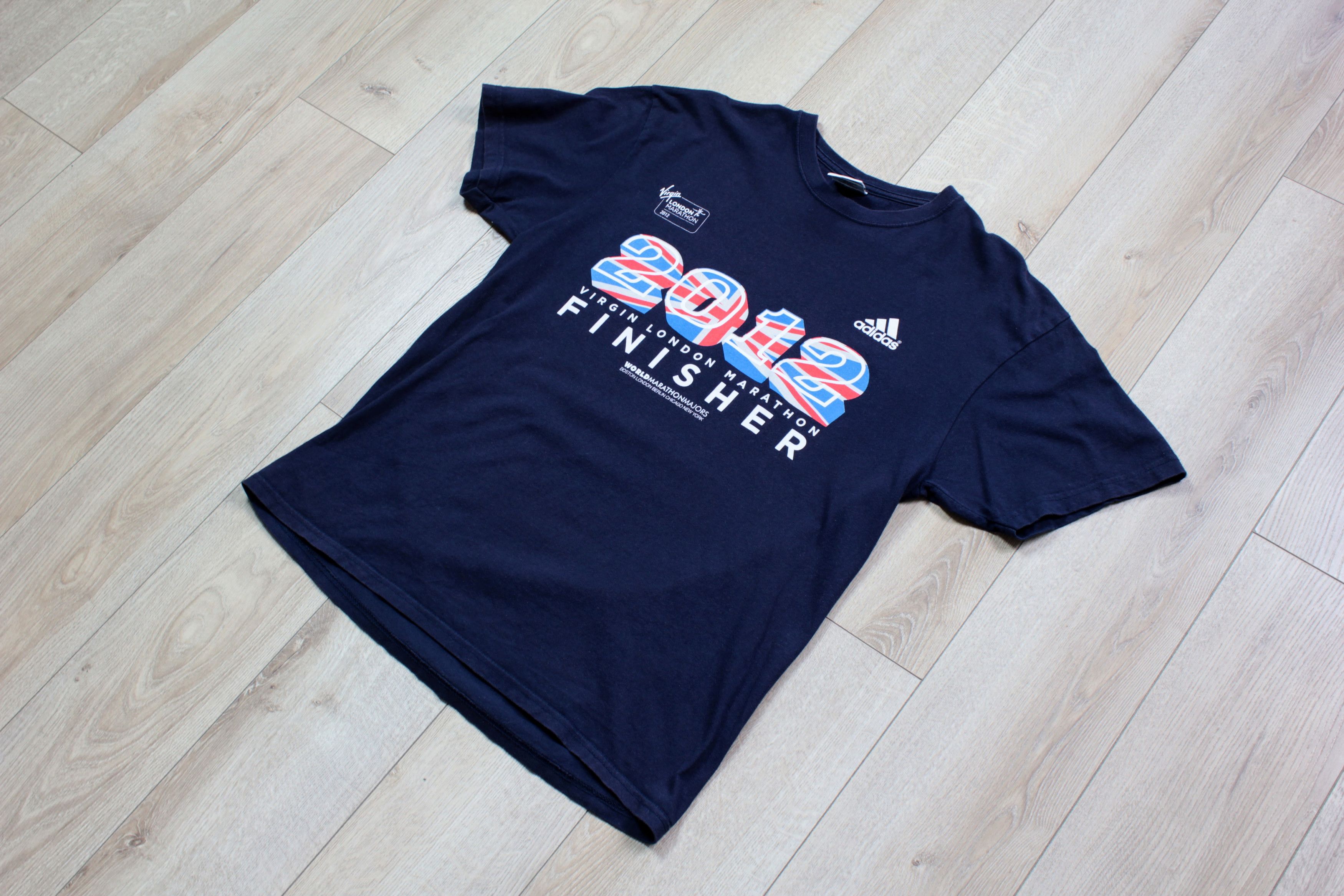 Adidas × Vintage Vintage navy t-shirt ADIDAS London Marathon Finisher Size US M / EU 48-50 / 2 - 1 Thumbnail