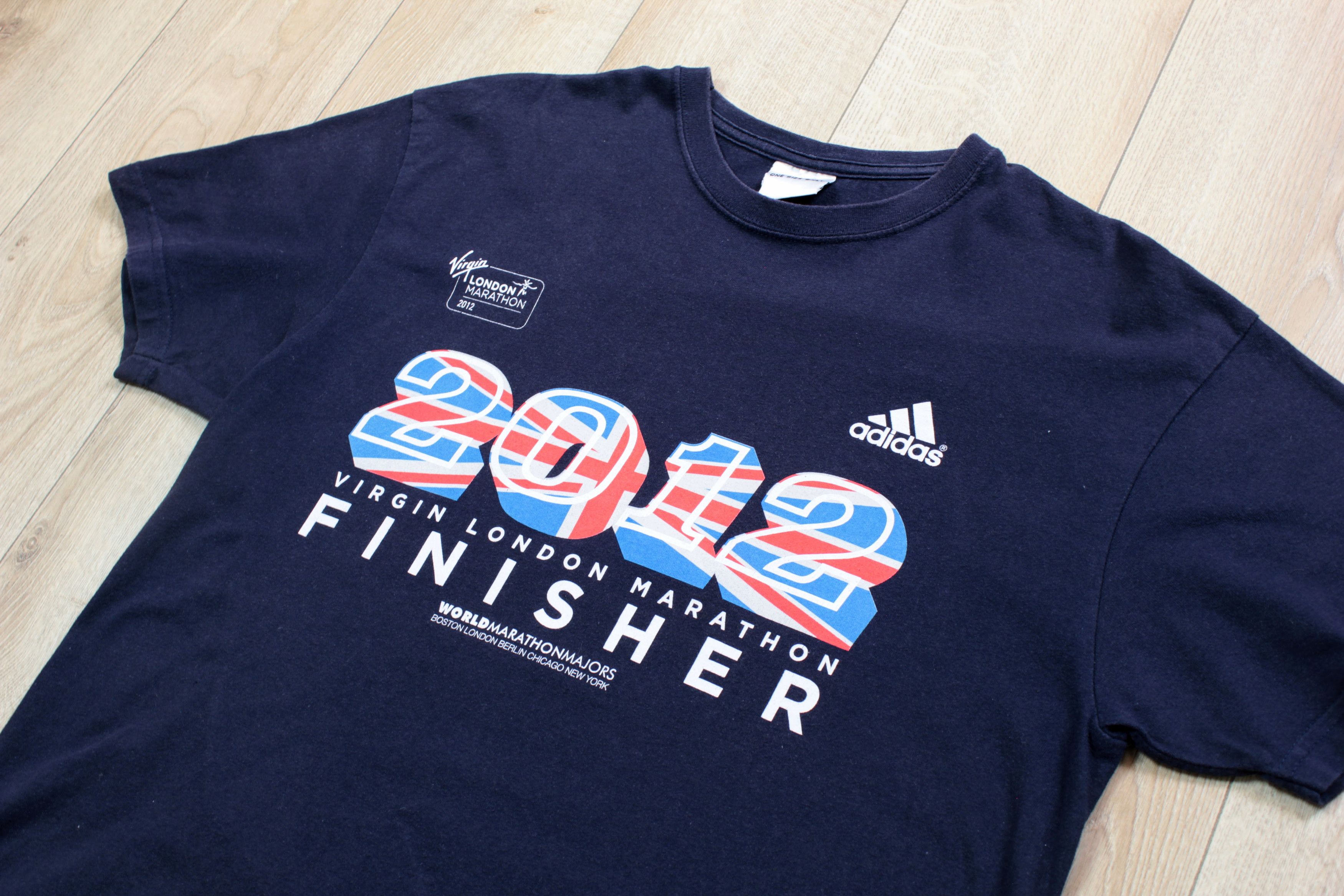 Adidas × Vintage Vintage navy t-shirt ADIDAS London Marathon Finisher Size US M / EU 48-50 / 2 - 5 Thumbnail