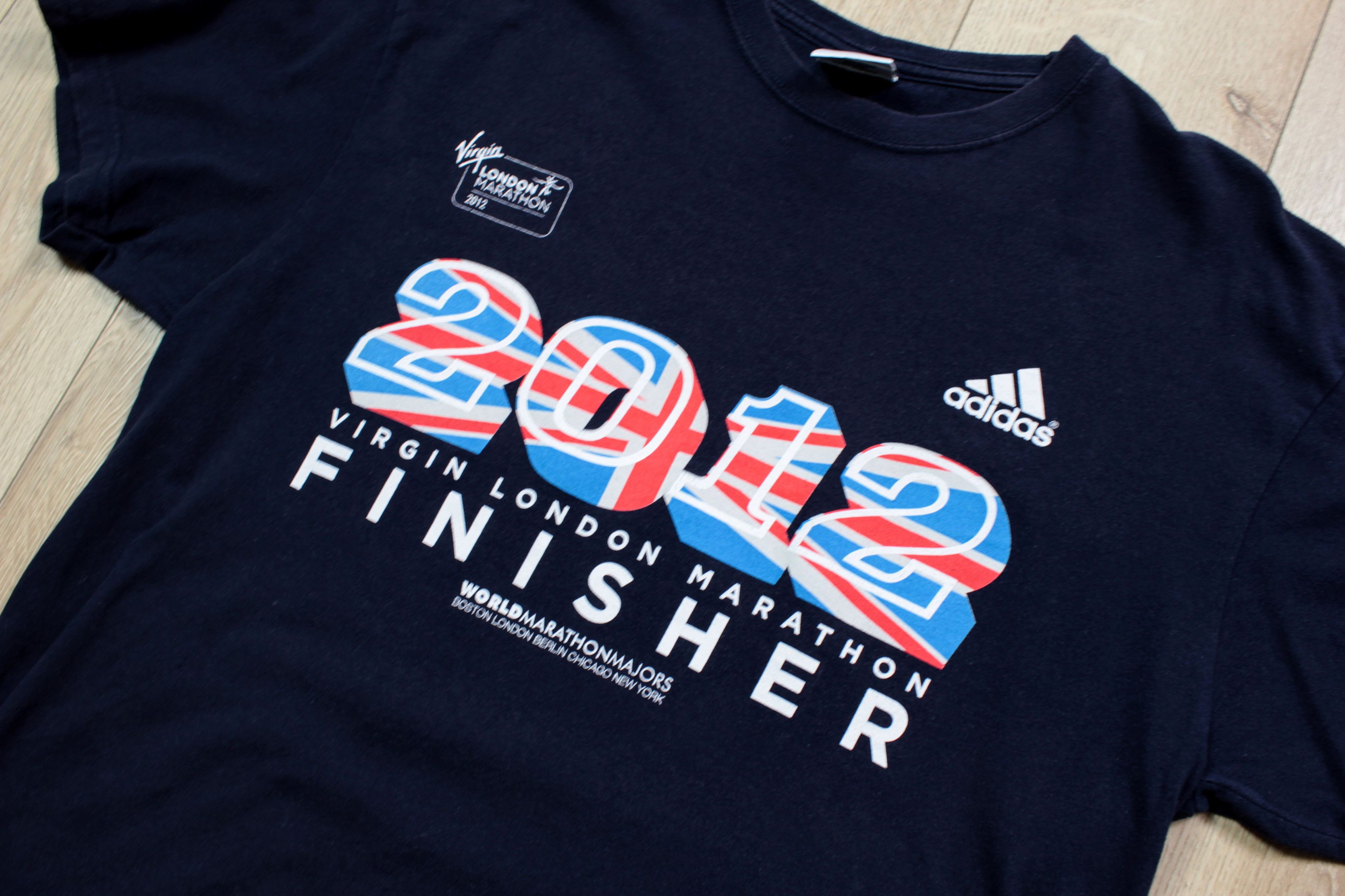 Adidas × Vintage Vintage navy t-shirt ADIDAS London Marathon Finisher Size US M / EU 48-50 / 2 - 2 Thumbnail