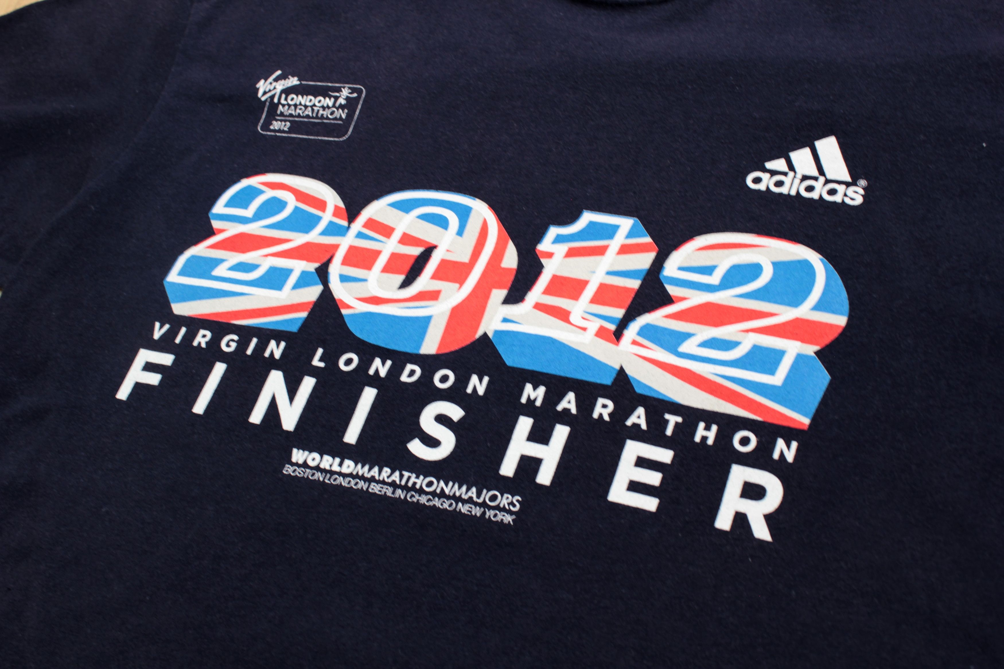 Adidas × Vintage Vintage navy t-shirt ADIDAS London Marathon Finisher Size US M / EU 48-50 / 2 - 4 Thumbnail