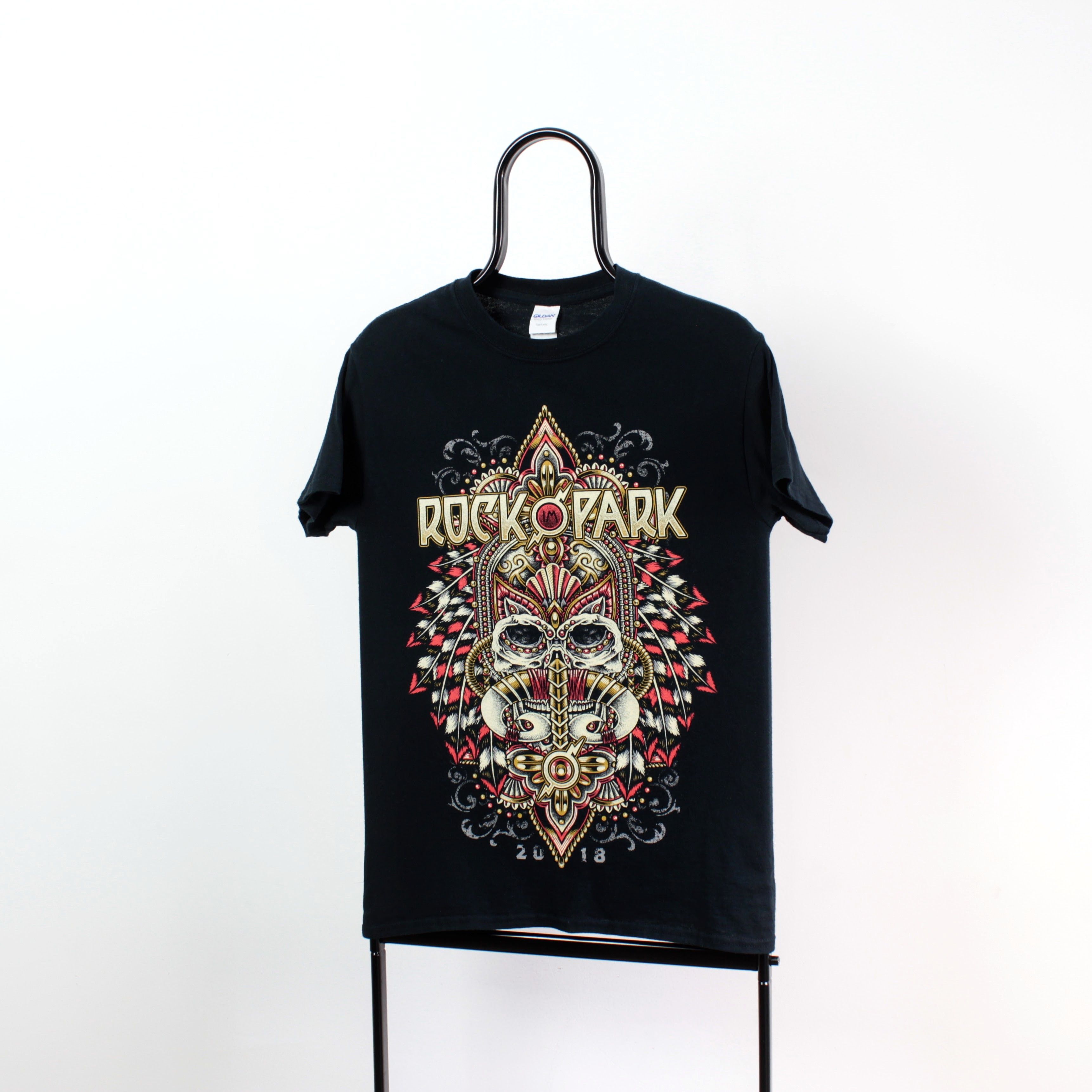 Band Tees × Vintage 90's Vintage black t-shirt ROCK PARK Band Tee Rock Size US S / EU 44-46 / 1 - 8 Thumbnail
