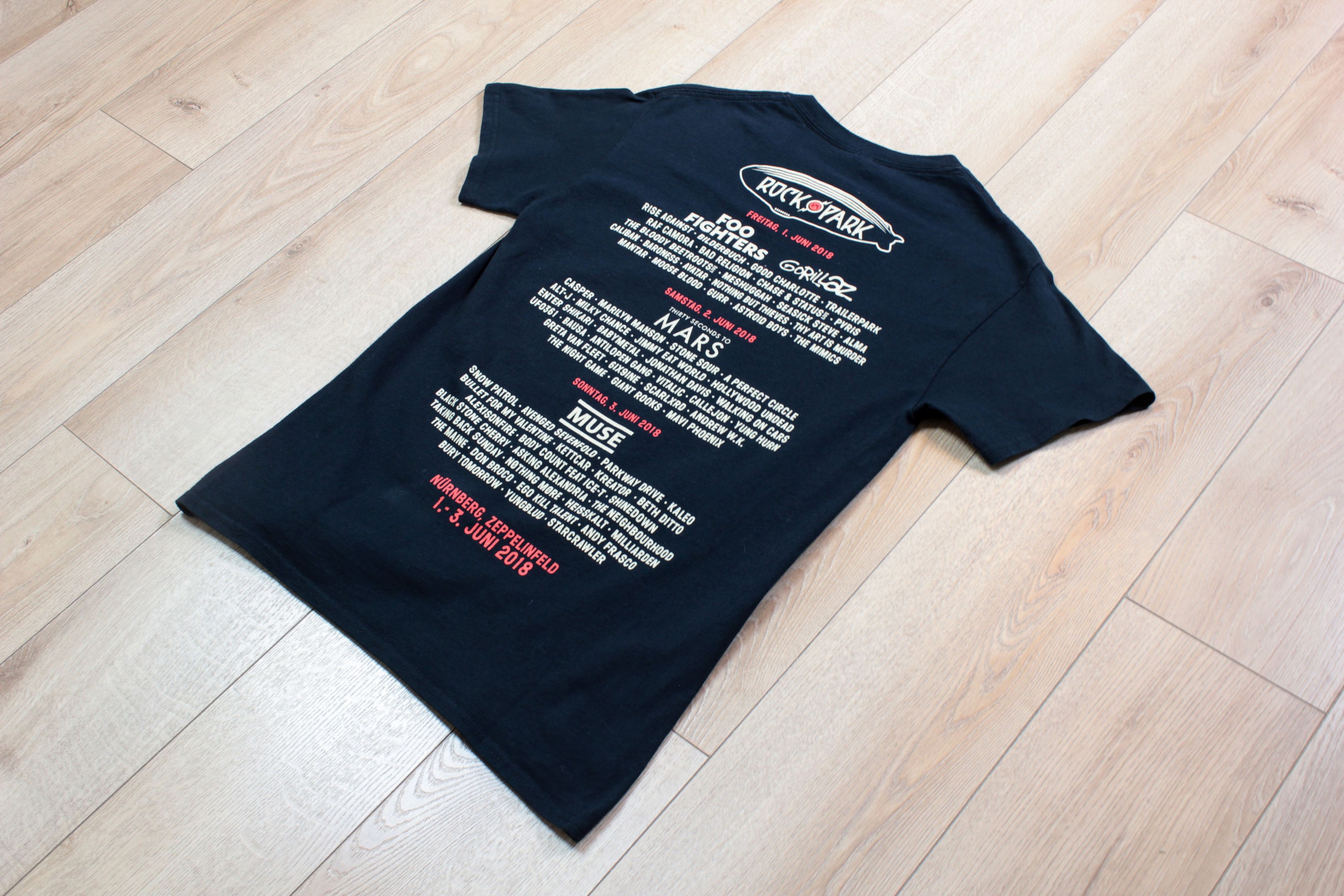 Band Tees × Vintage 90's Vintage black t-shirt ROCK PARK Band Tee Rock Size US S / EU 44-46 / 1 - 6 Thumbnail
