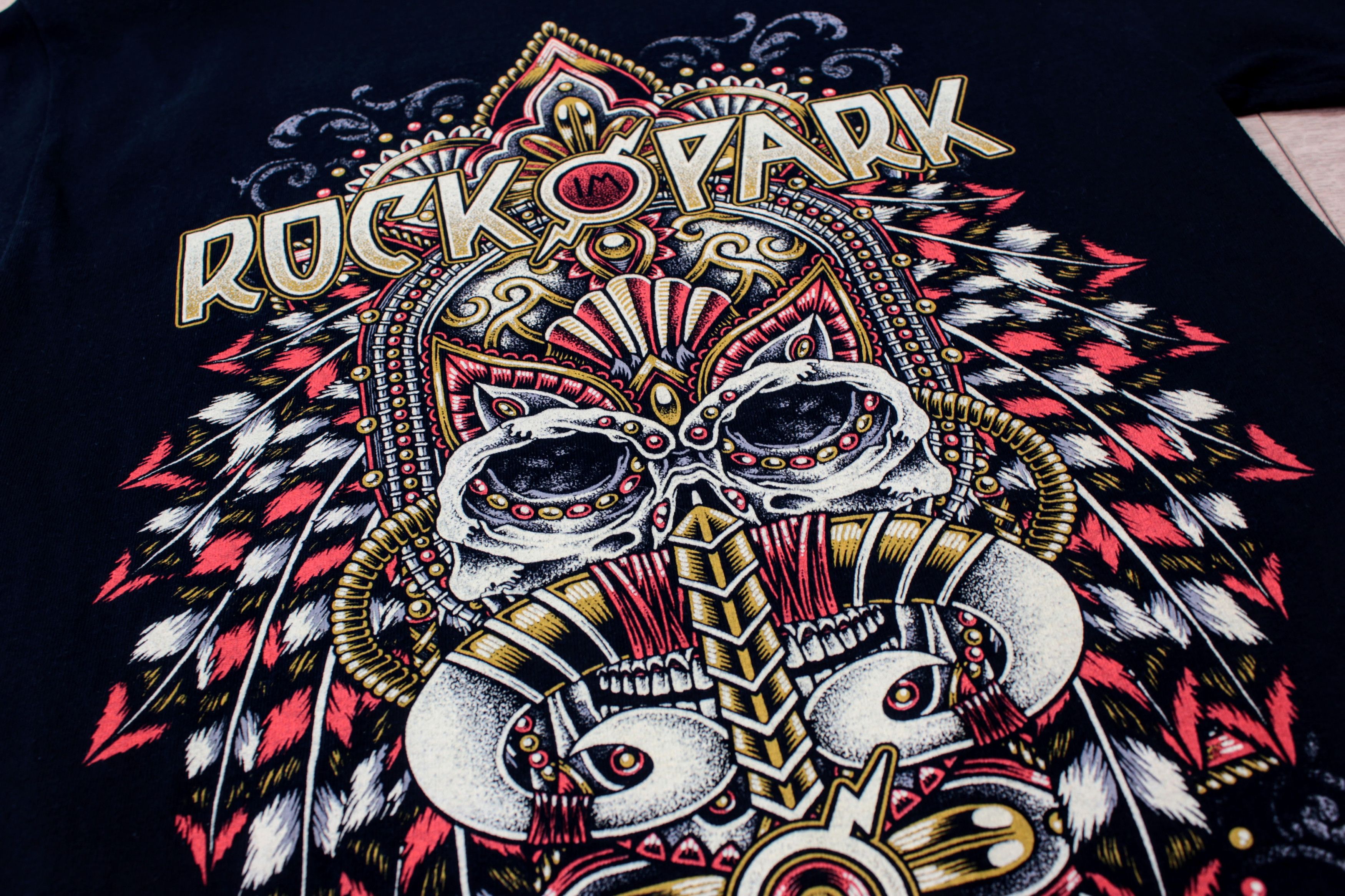 Band Tees × Vintage 90's Vintage black t-shirt ROCK PARK Band Tee Rock Size US S / EU 44-46 / 1 - 4 Thumbnail