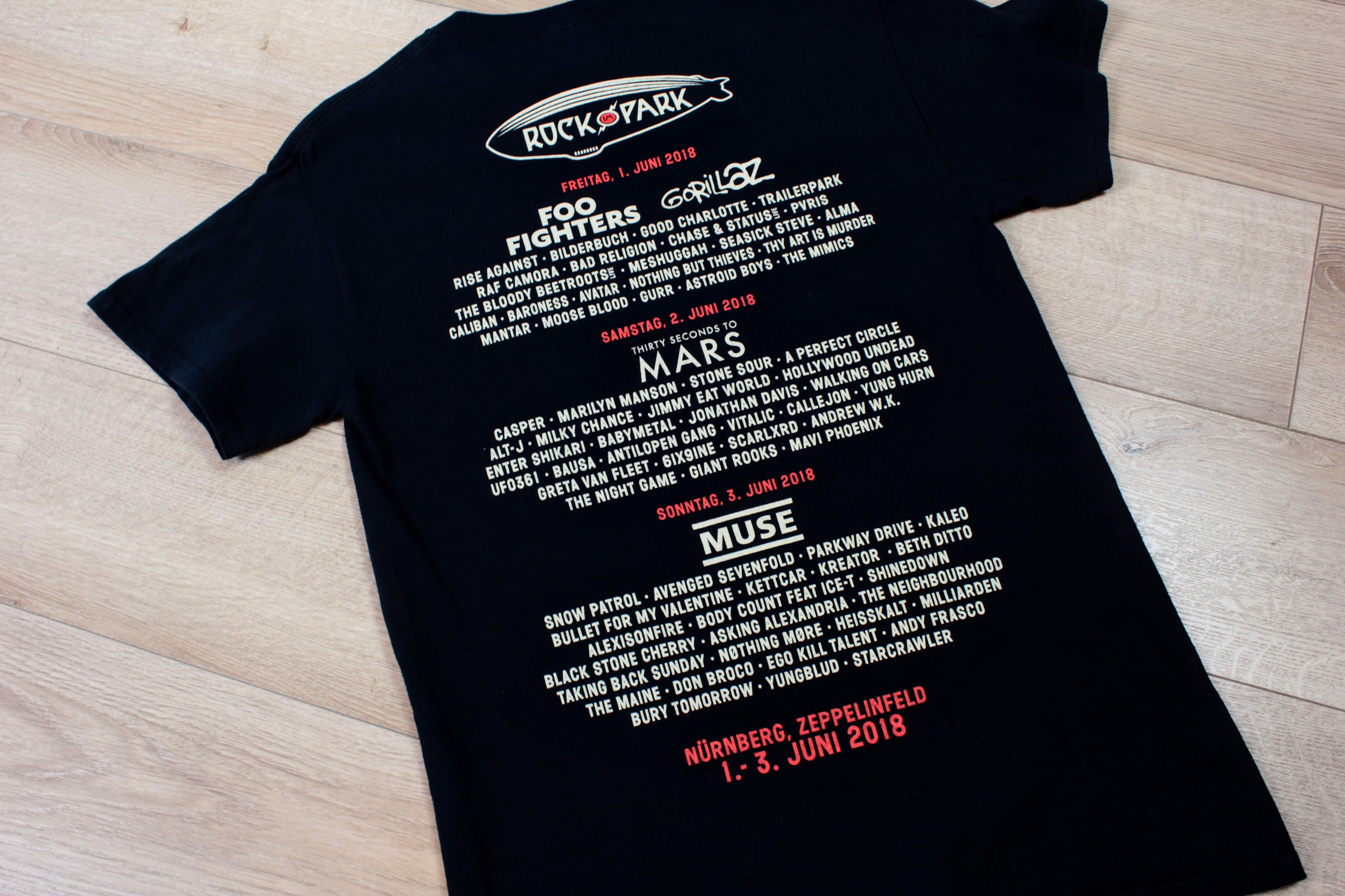 Band Tees × Vintage 90's Vintage black t-shirt ROCK PARK Band Tee Rock Size US S / EU 44-46 / 1 - 7 Thumbnail