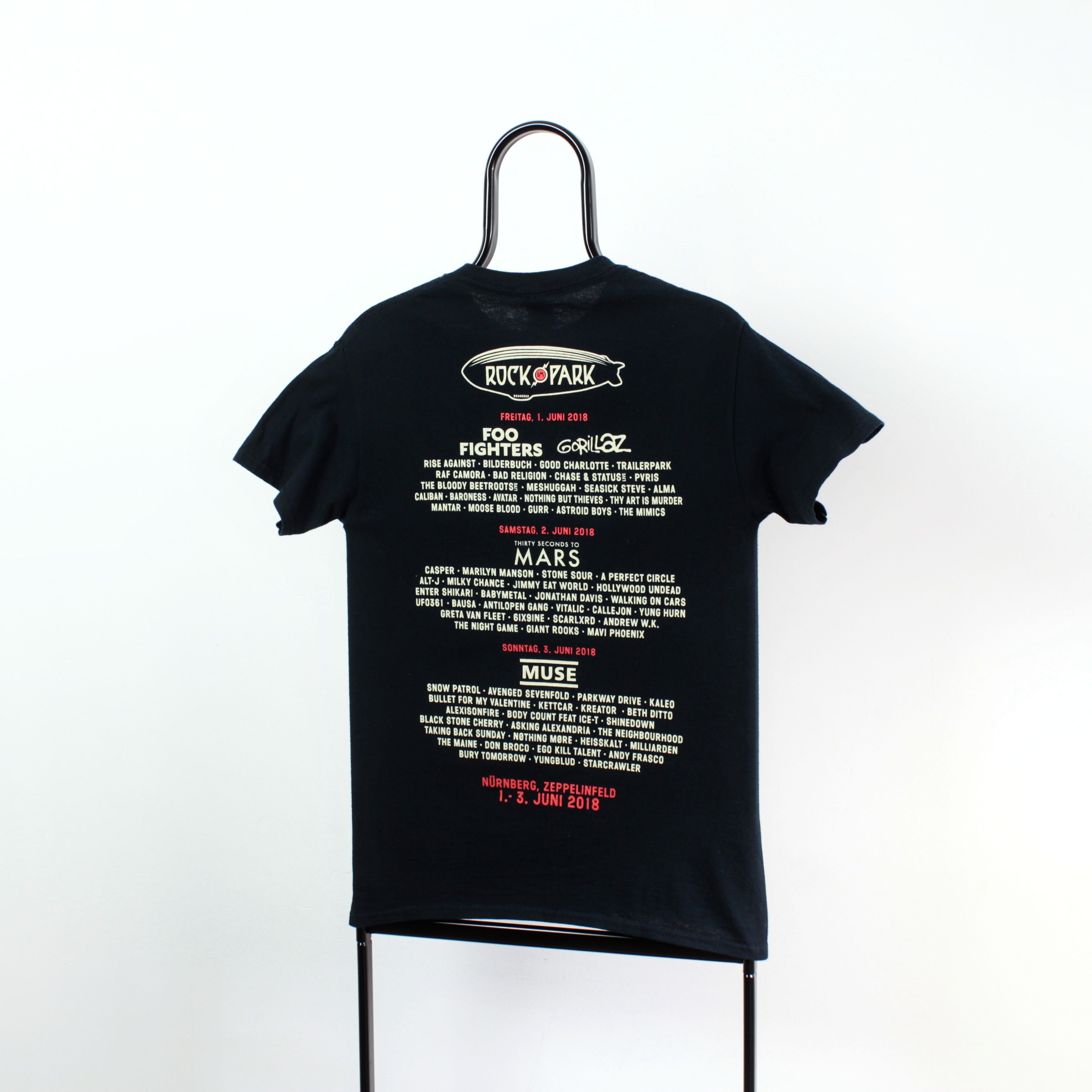 Band Tees × Vintage 90's Vintage black t-shirt ROCK PARK Band Tee Rock Size US S / EU 44-46 / 1 - 9 Thumbnail