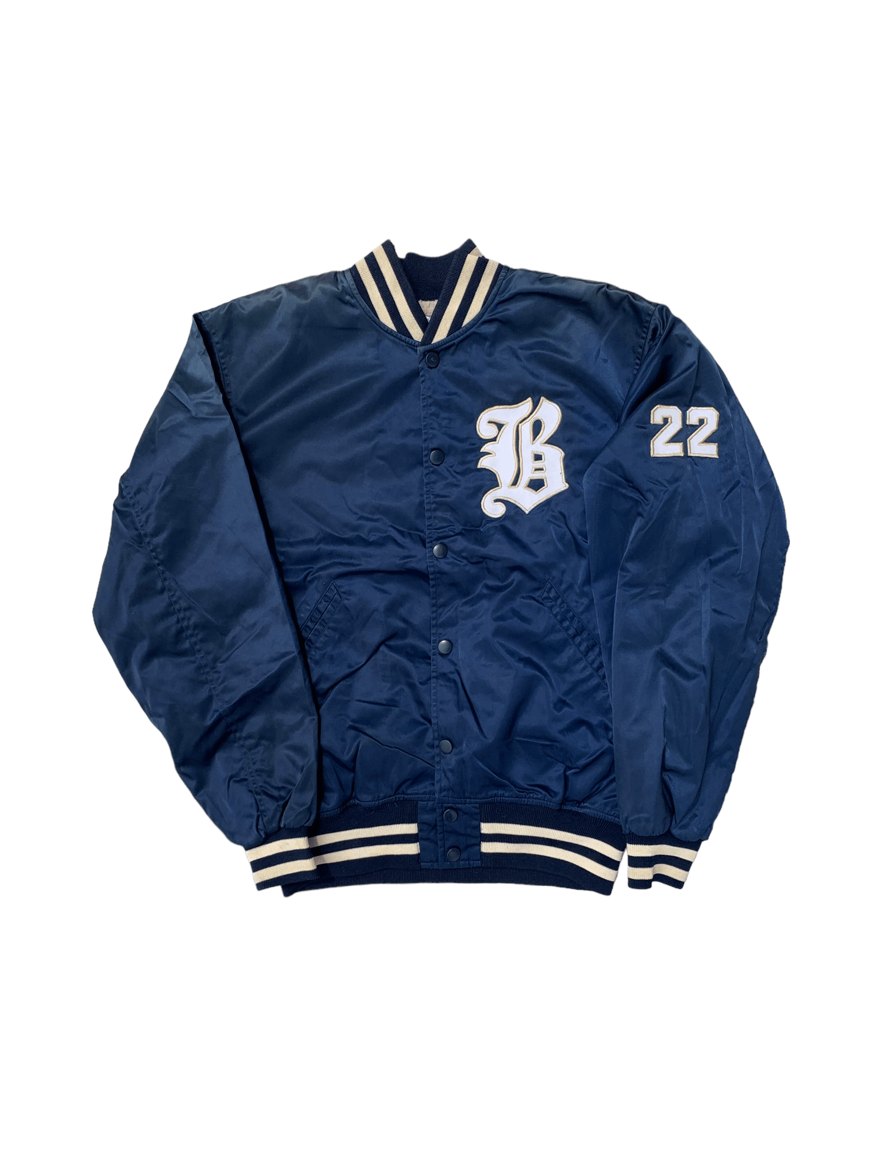 Vintage Descente Sherpa Lined Satin Varsity Jacket