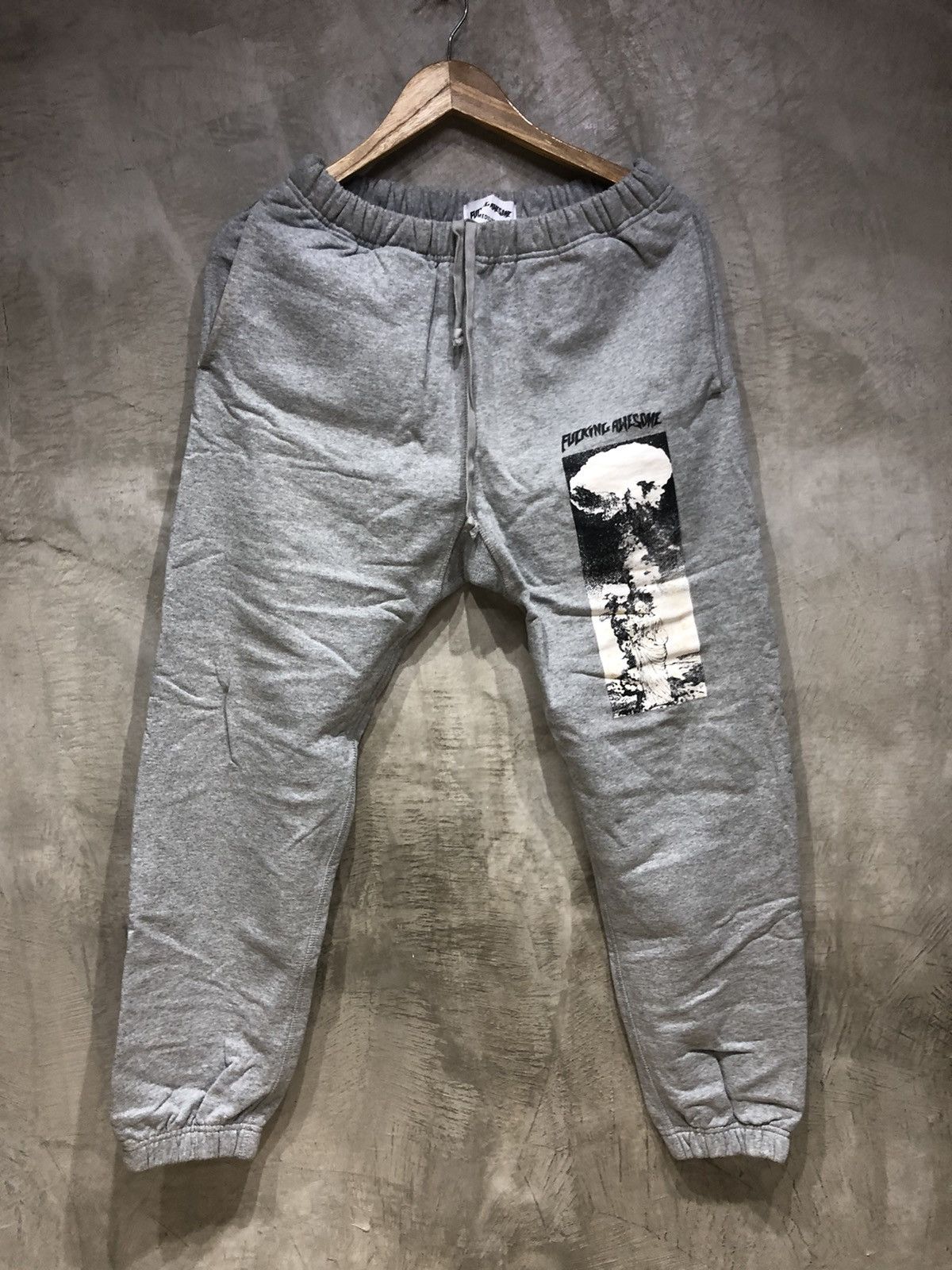 image of Fucking Awesome Jesus Christ Sweat Pants in Grey, Men's (Size 34)
