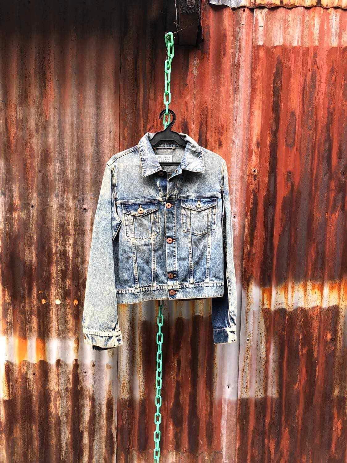 image of Maison Margiela Oversized Arm Sleeve Denim Jacket, Men's (Size Medium)