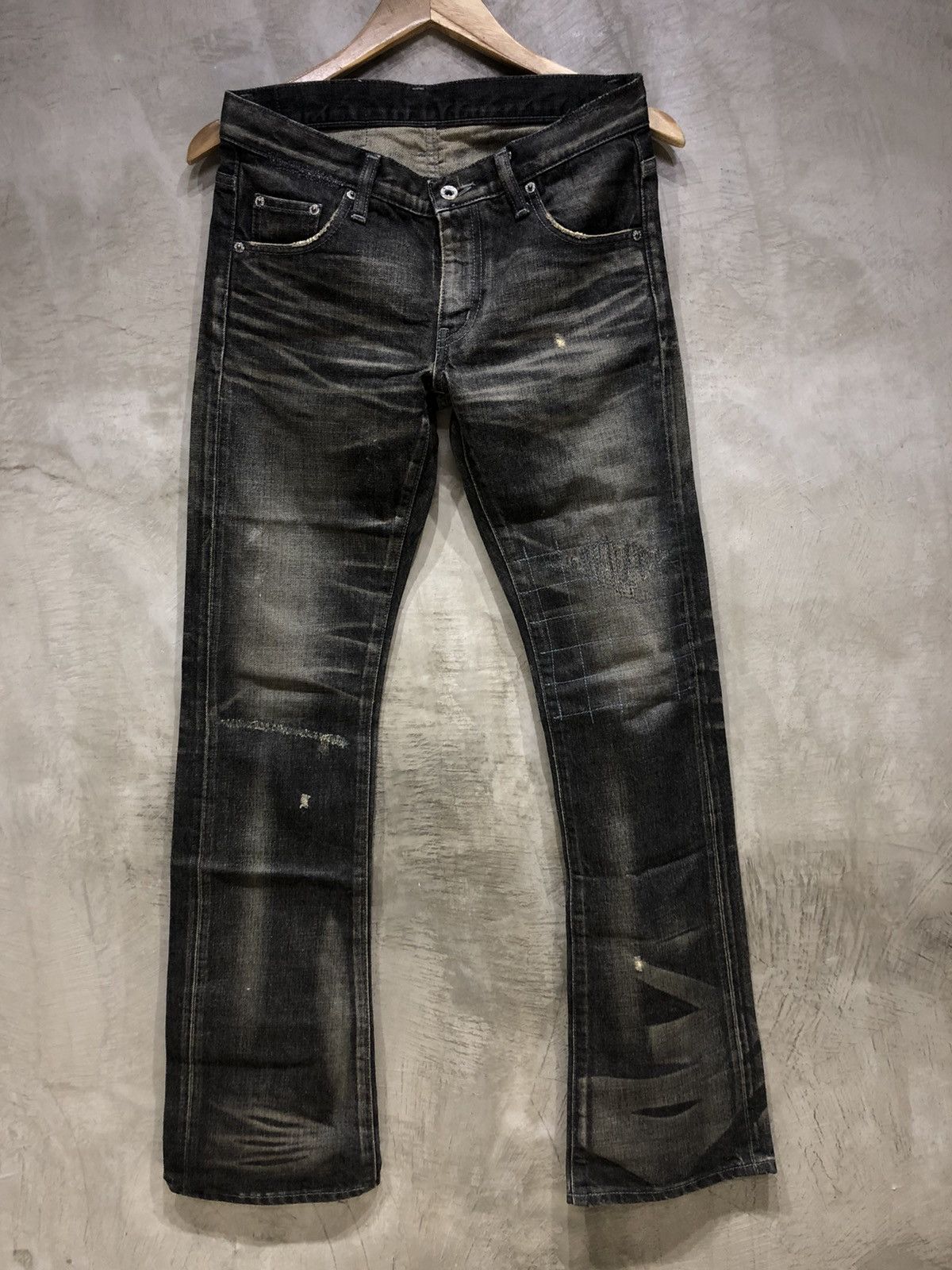 Image of Neighborhood Japan Savage Narrow Selvedge Denim Pants in Black, Men's (Size 30)