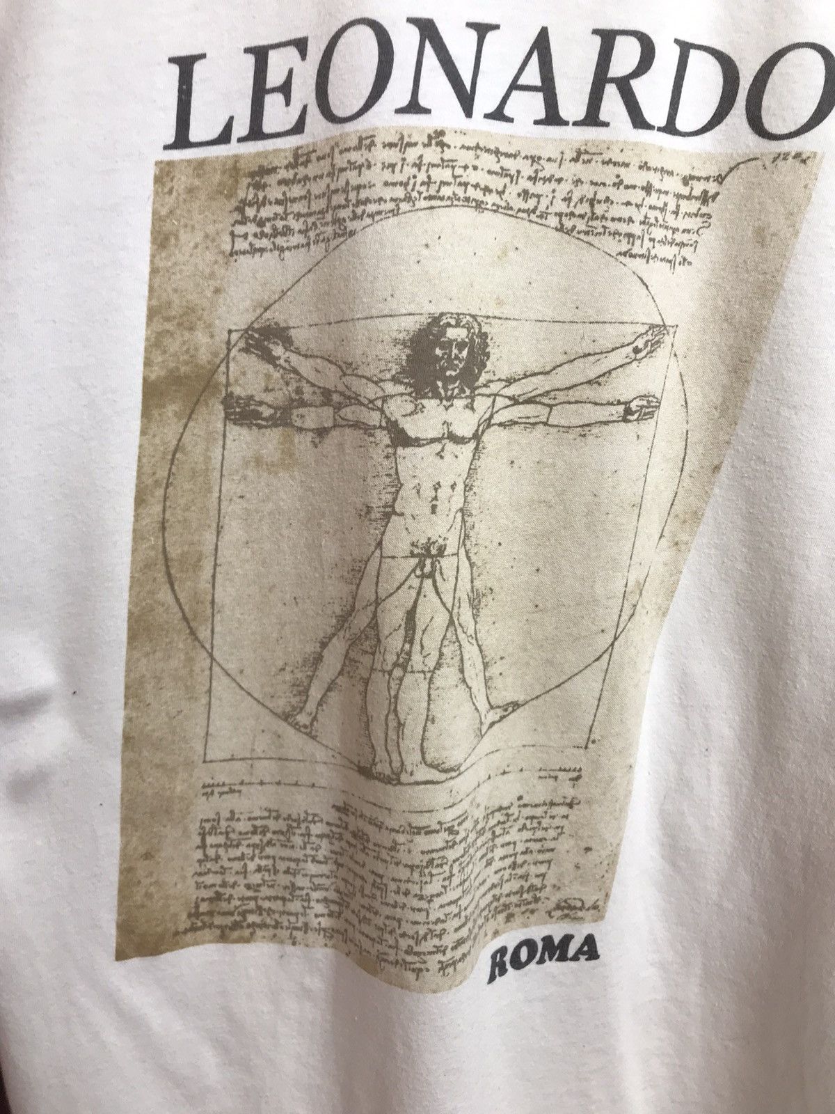 Vintage Vintage 90s Leonardo da Vinci streetwear art tee Size US M / EU 48-50 / 2 - 3 Thumbnail
