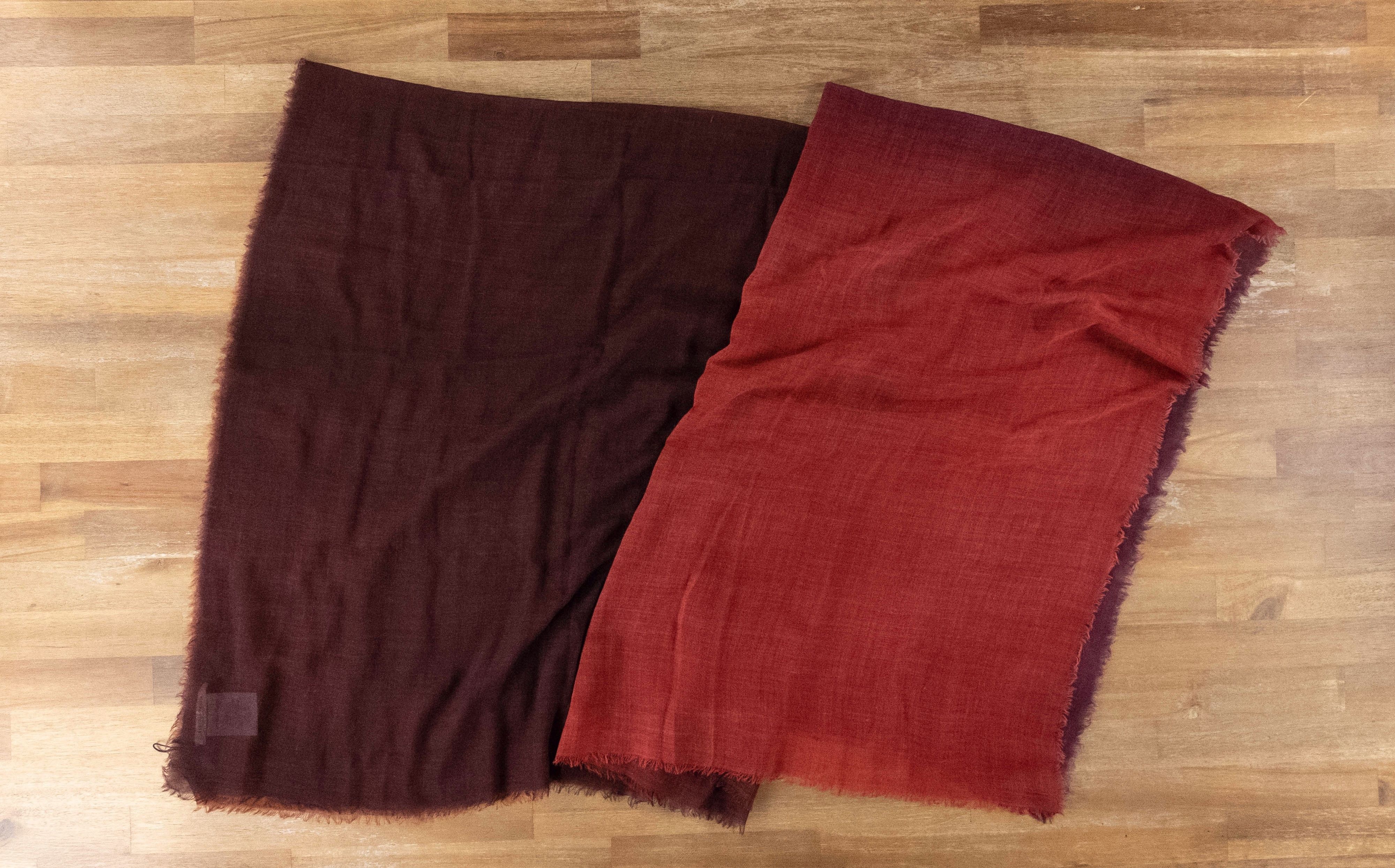 Bottega Veneta BOTTEGA VENETA red orange wool cashmere silk square scarf q Size ONE SIZE - 1 Thumbnail