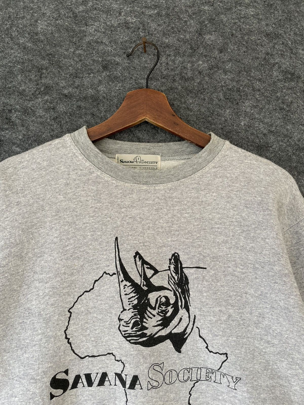 Japanese Brand SAVANA SOCIETY RHINO SWEATSHIRT Size US S / EU 44-46 / 1 - 2 Thumbnail