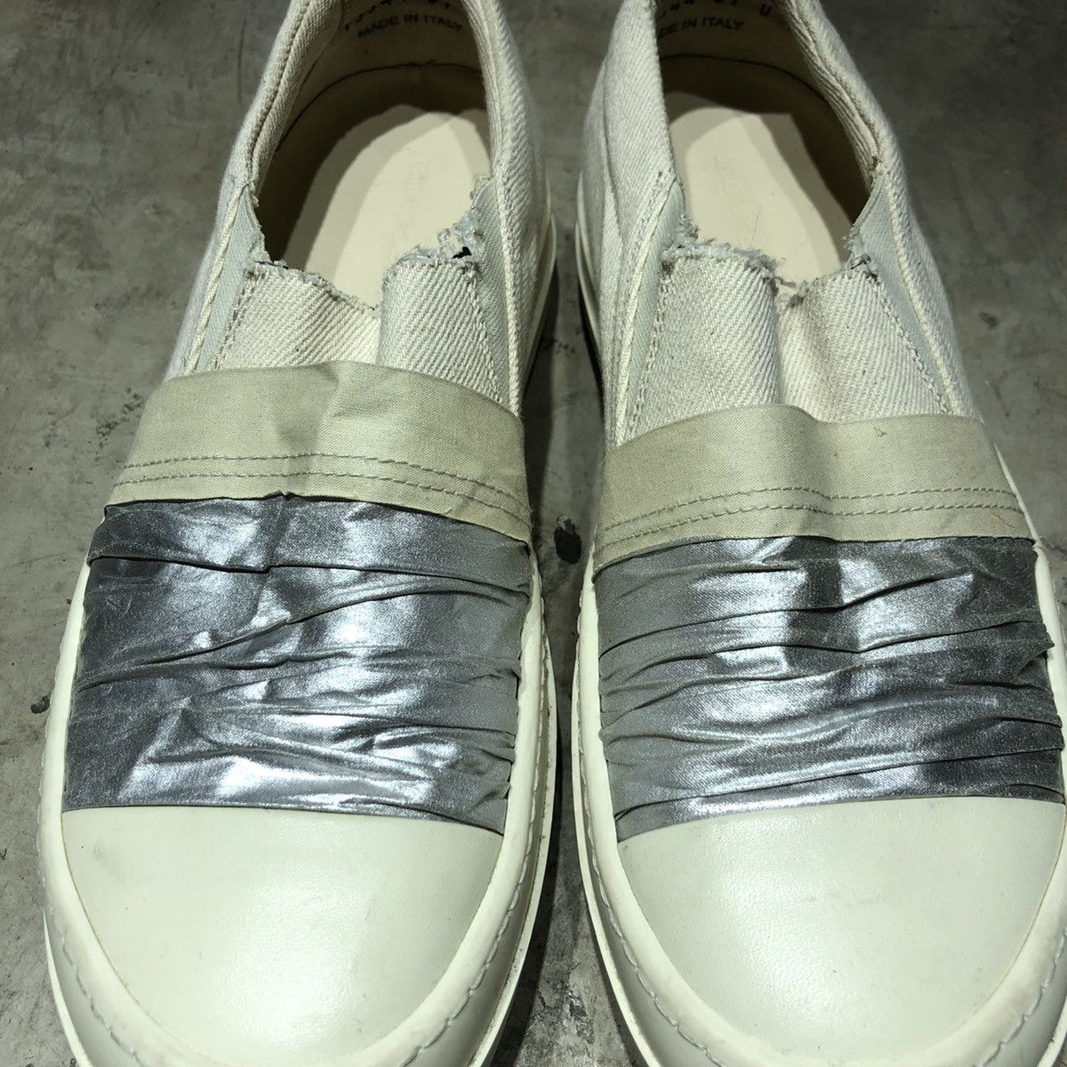 Rick Owens Drkshdw Ramones low duct tape sneakers Size US 5 / EU 37 - 5 Thumbnail