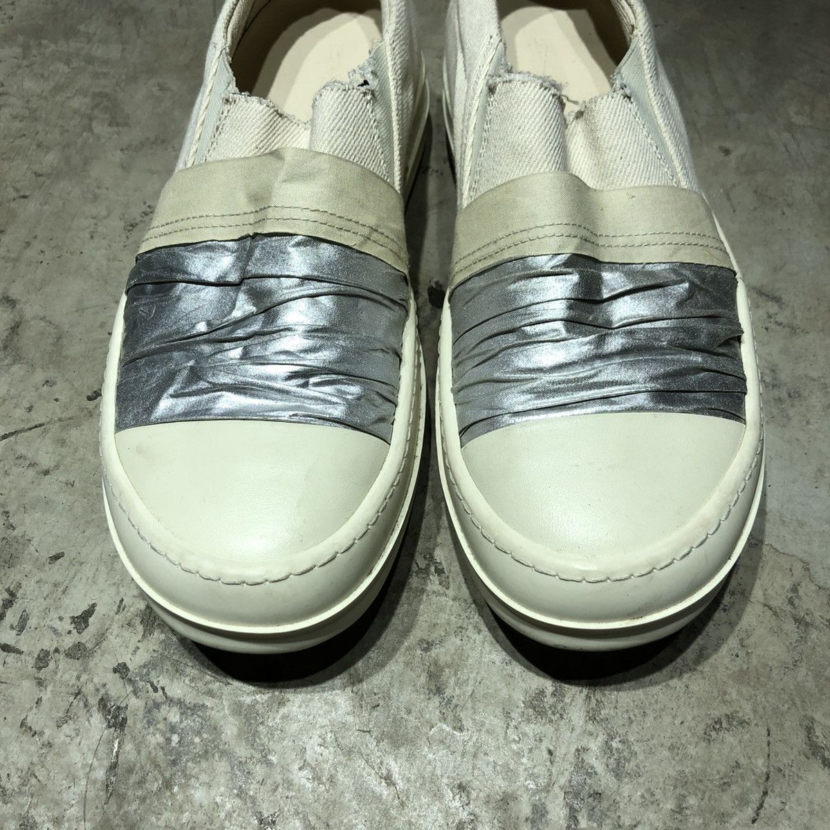 Rick Owens Drkshdw Ramones low duct tape sneakers Size US 5 / EU 37 - 4 Thumbnail