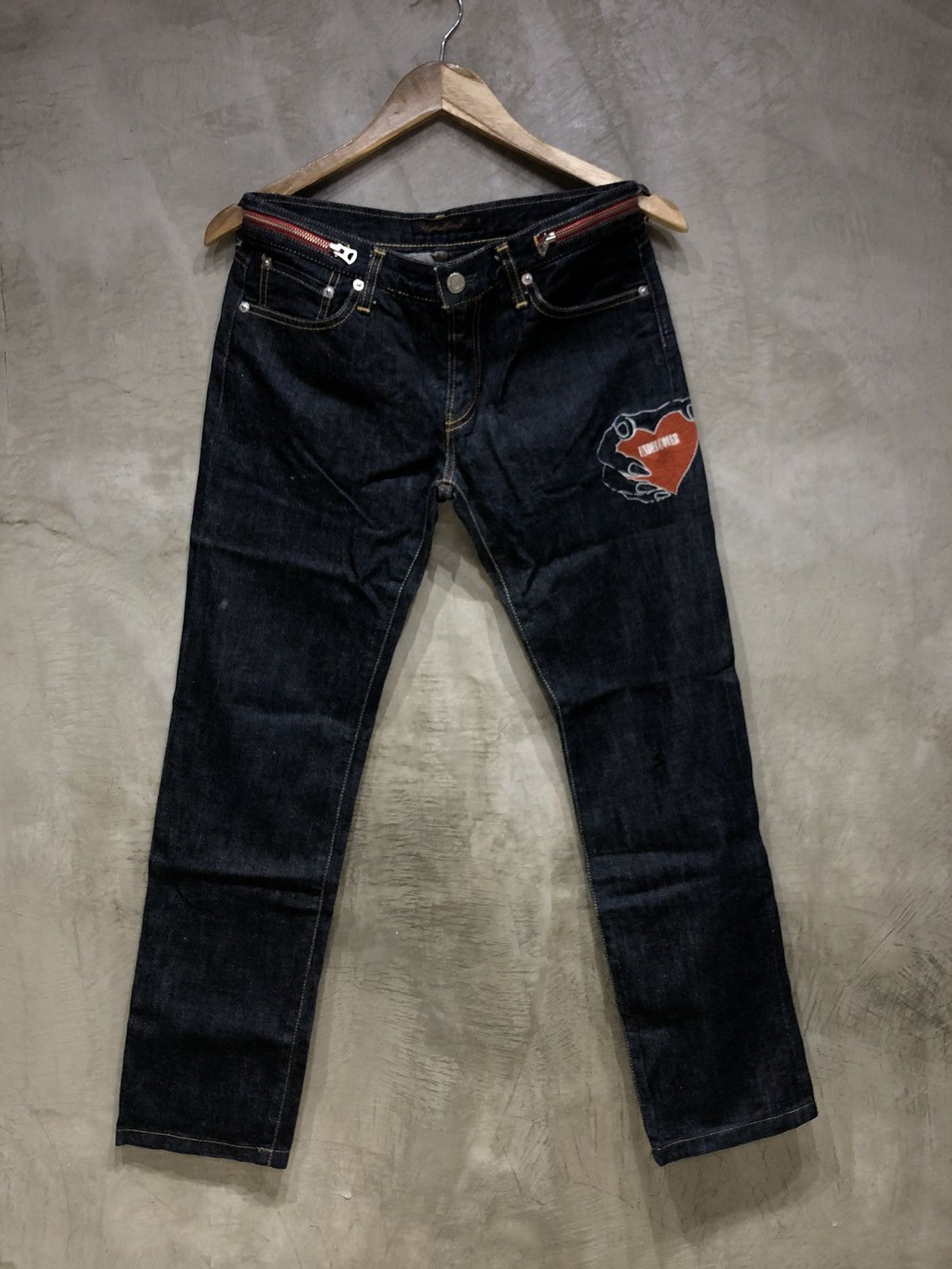 Image of Undercover Japan Zip Denim Selvedge Pants, Men's (Size 30)