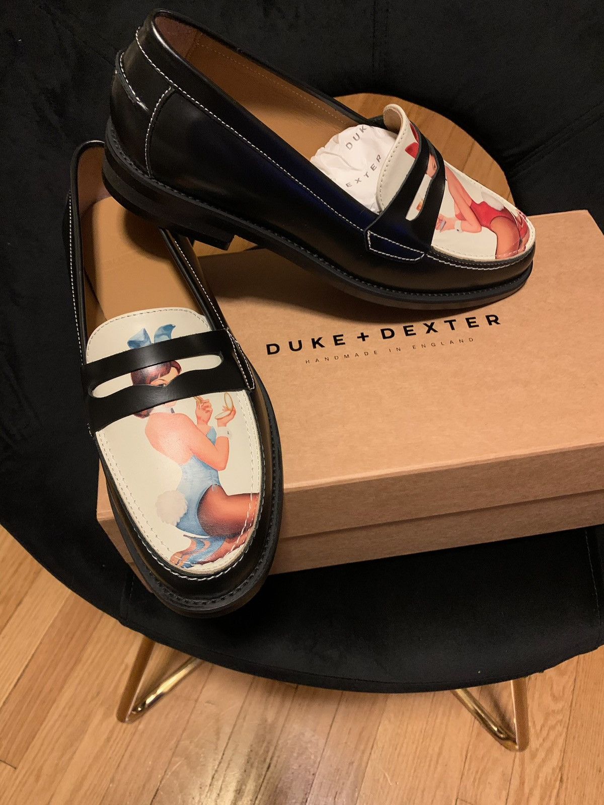 Designer Duke + Dexter Wilde Sketch III Playboy Penny Loafer (UK 6