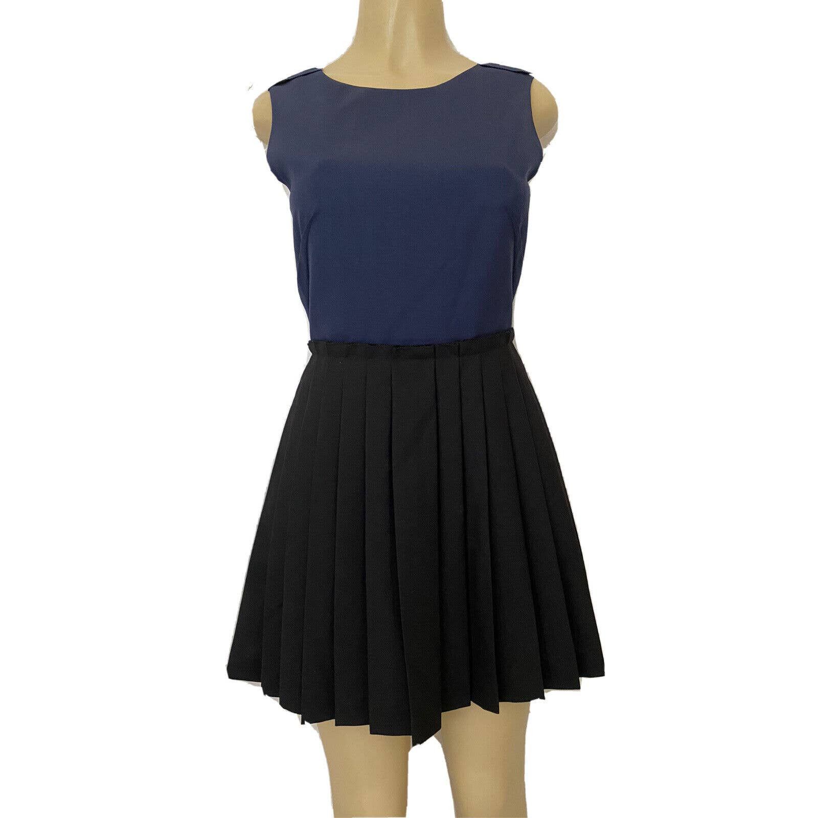 3.1 Phillip Lim Dress Sleeveless Round Neck Navy Black