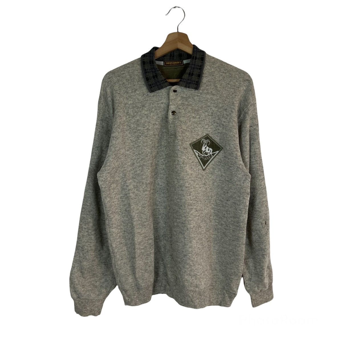 VINTAGE SWEATSHIRT COLLAR NEWCOMER’S BE TIMES BIG LOGO