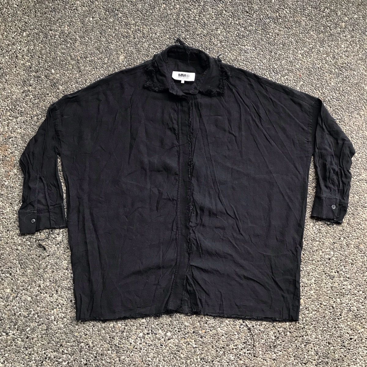 image of Maison Margiela Mm6 Oversized Shirt in Black, Men's (Size Small)