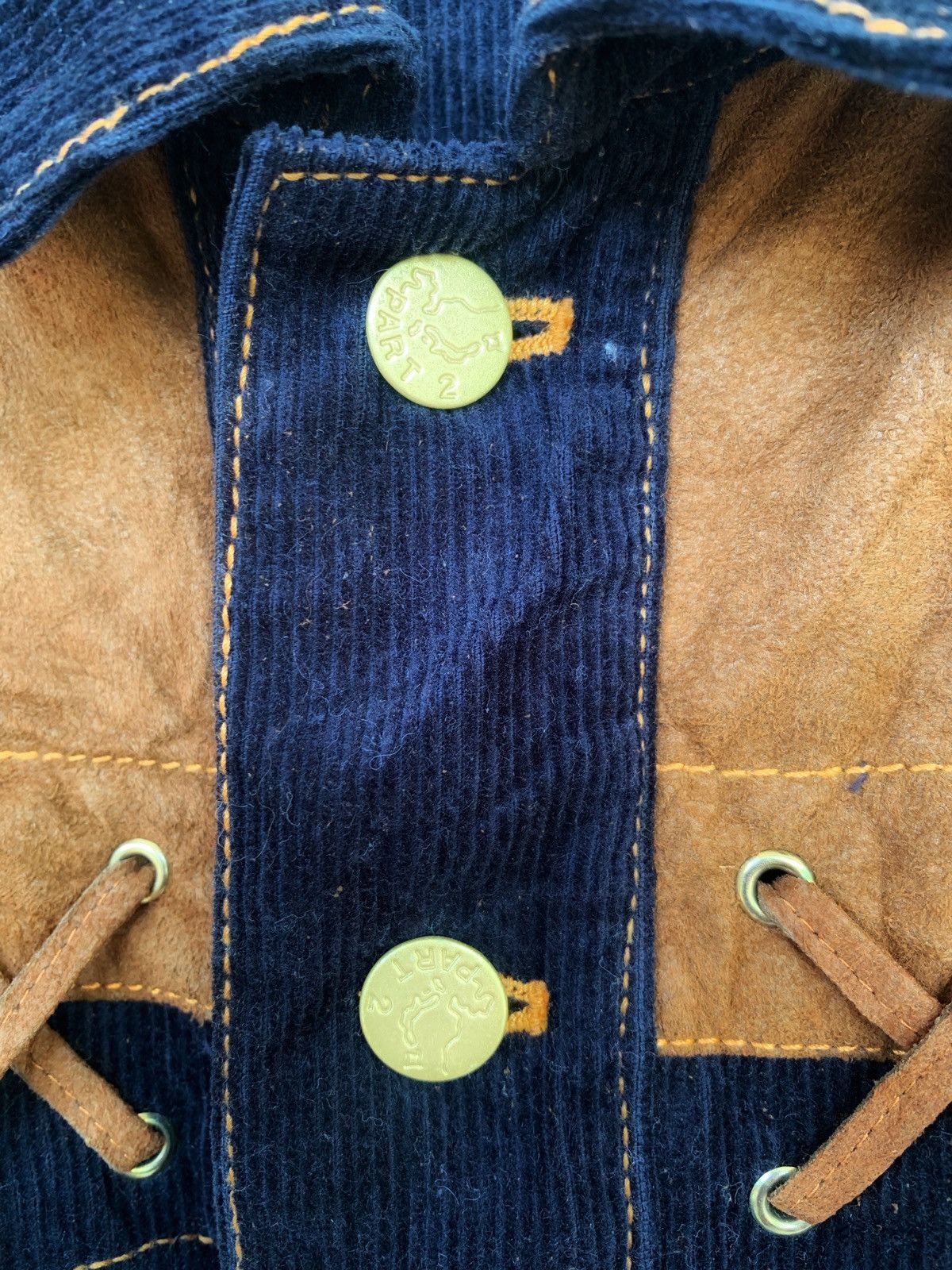 Junko Shimada vintage corduroy X Suede Button ups Crop jacket. Size L / US 10 / IT 46 - 6 Thumbnail