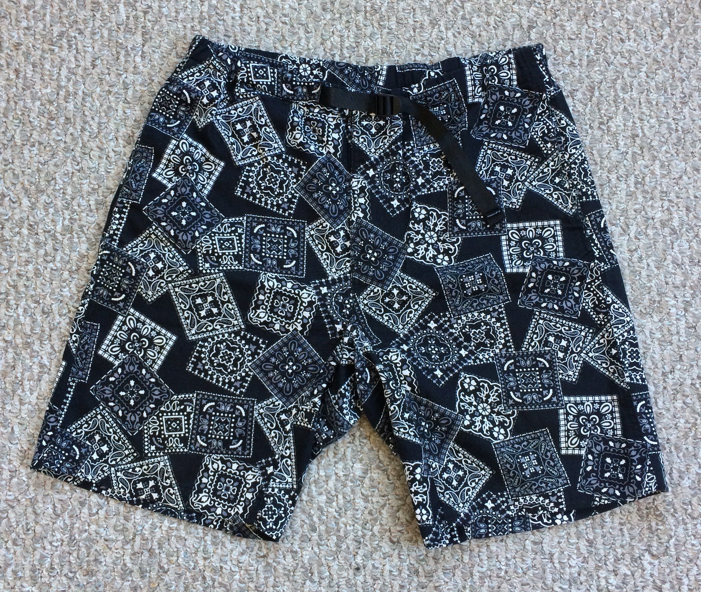 Pre-owned Supreme S/s 2015  Belted Bandana Shorts In Black