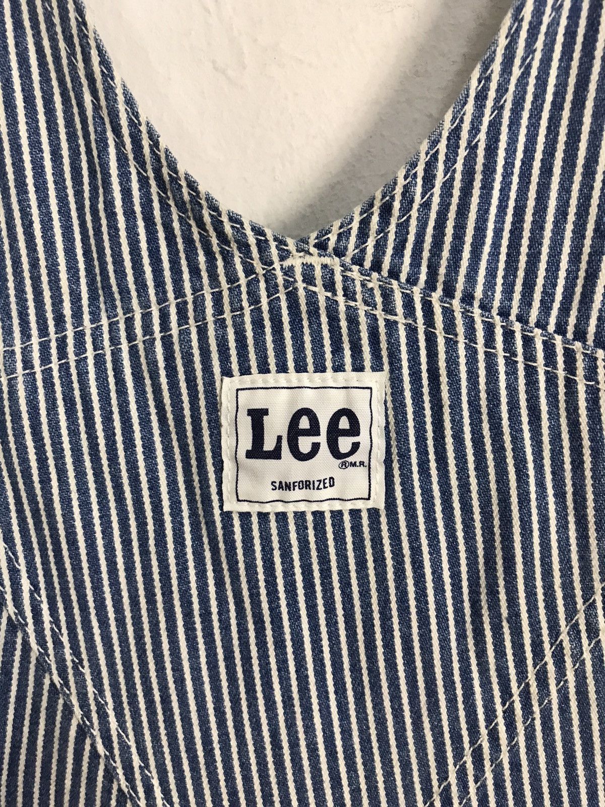 Lee × Vintage Vtg Lee Sanforized Hickory Denim Pant Workwear Carpenter Size US 32 / EU 48 - 4 Thumbnail