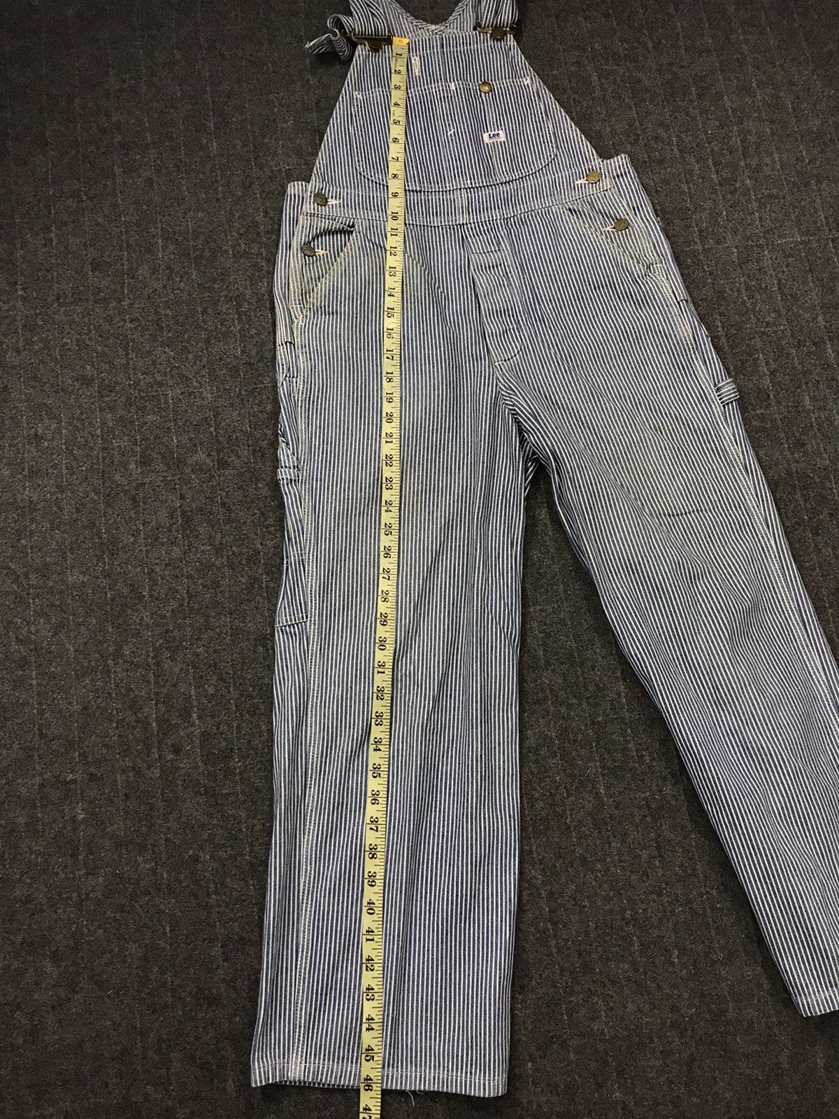 Lee × Vintage Vtg Lee Sanforized Hickory Denim Pant Workwear Carpenter Size US 32 / EU 48 - 8 Thumbnail
