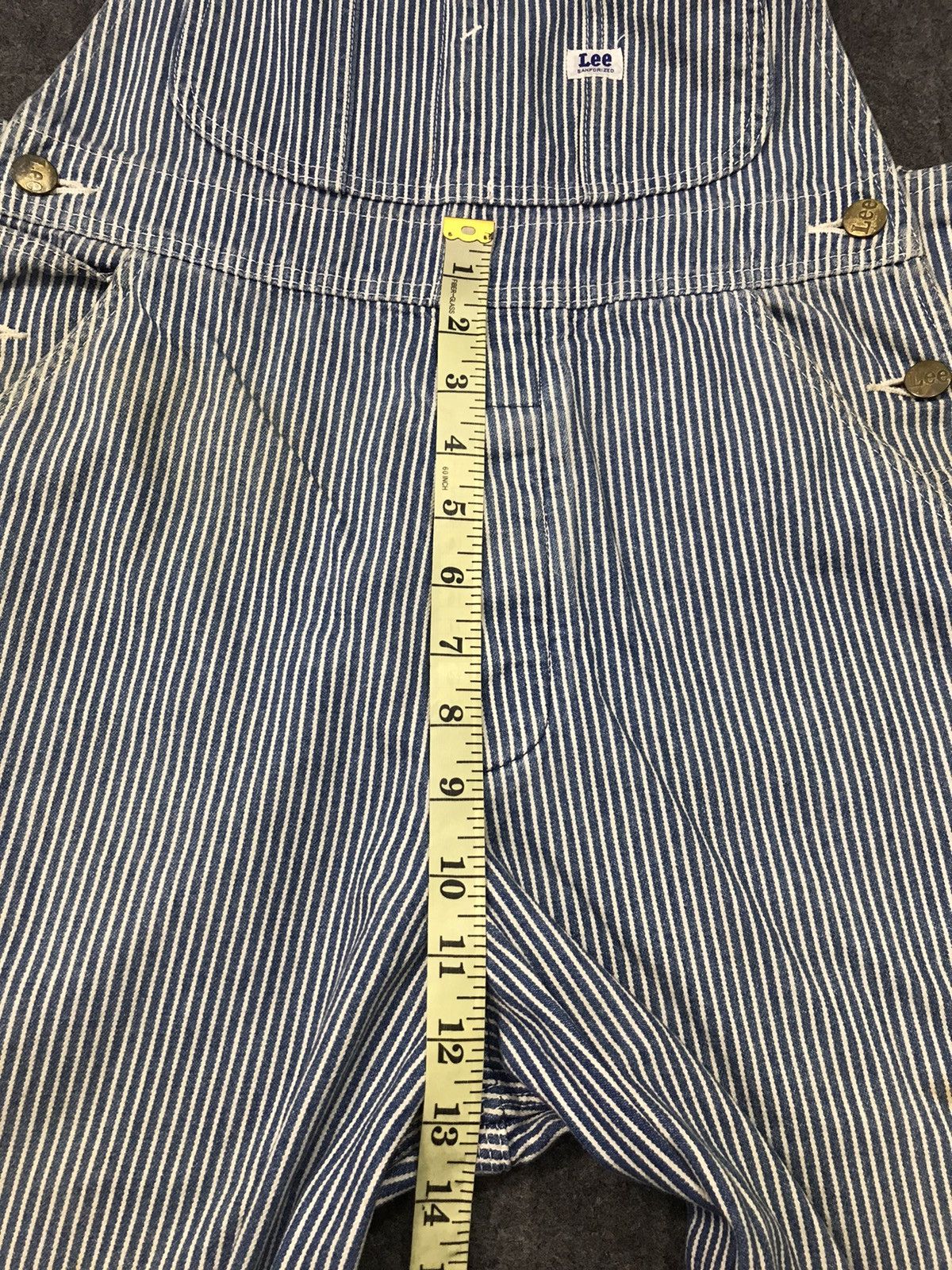 Lee × Vintage Vtg Lee Sanforized Hickory Denim Pant Workwear Carpenter Size US 32 / EU 48 - 10 Thumbnail