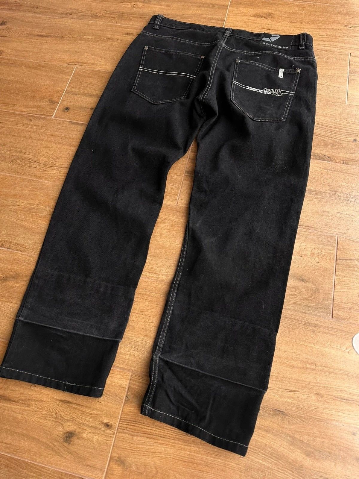 Rap Tees × Southpole × Vintage Vintage South Pole Black Rap Old School Black Jeans Size US 38 / EU 54 - 2 Thumbnail