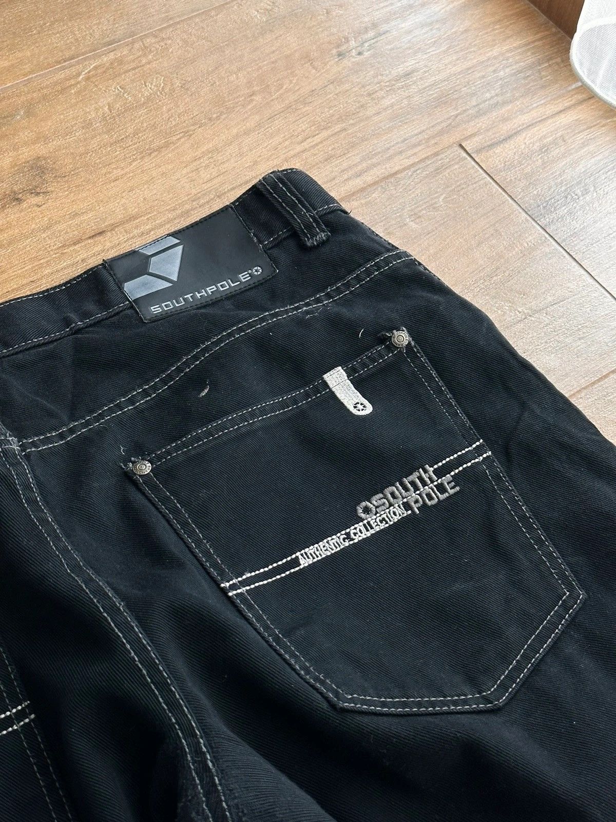 Rap Tees × Southpole × Vintage Vintage South Pole Black Rap Old School Black Jeans Size US 38 / EU 54 - 7 Thumbnail
