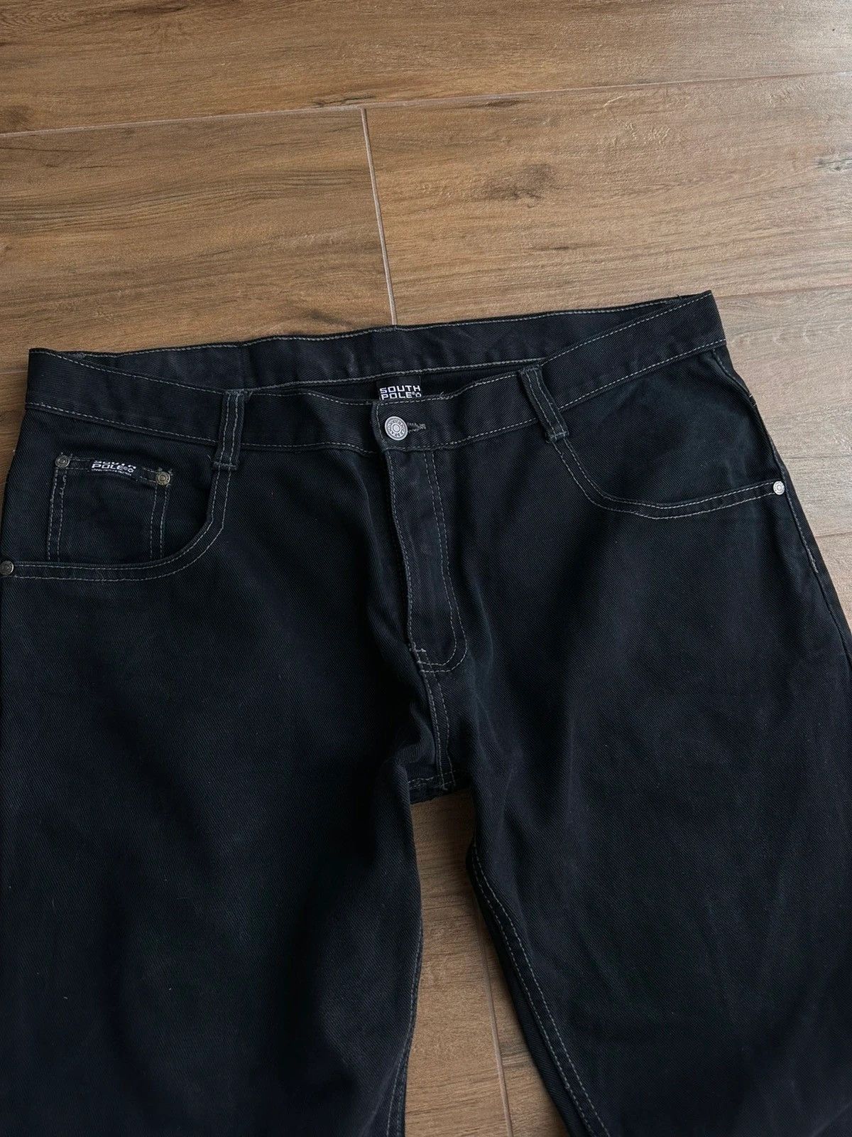 Rap Tees × Southpole × Vintage Vintage South Pole Black Rap Old School Black Jeans Size US 38 / EU 54 - 14 Thumbnail