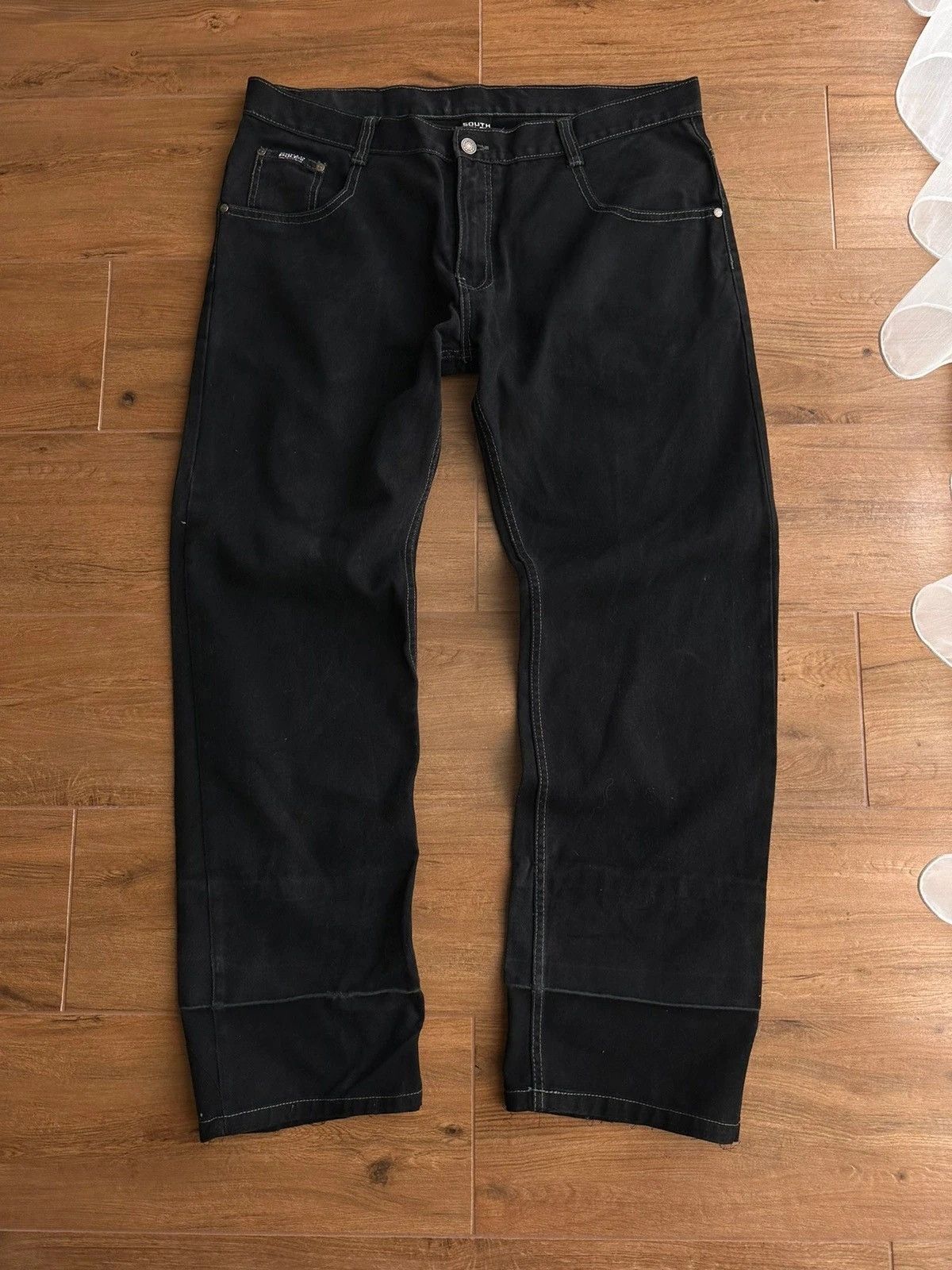 Rap Tees × Southpole × Vintage Vintage South Pole Black Rap Old School Black Jeans Size US 38 / EU 54 - 10 Thumbnail