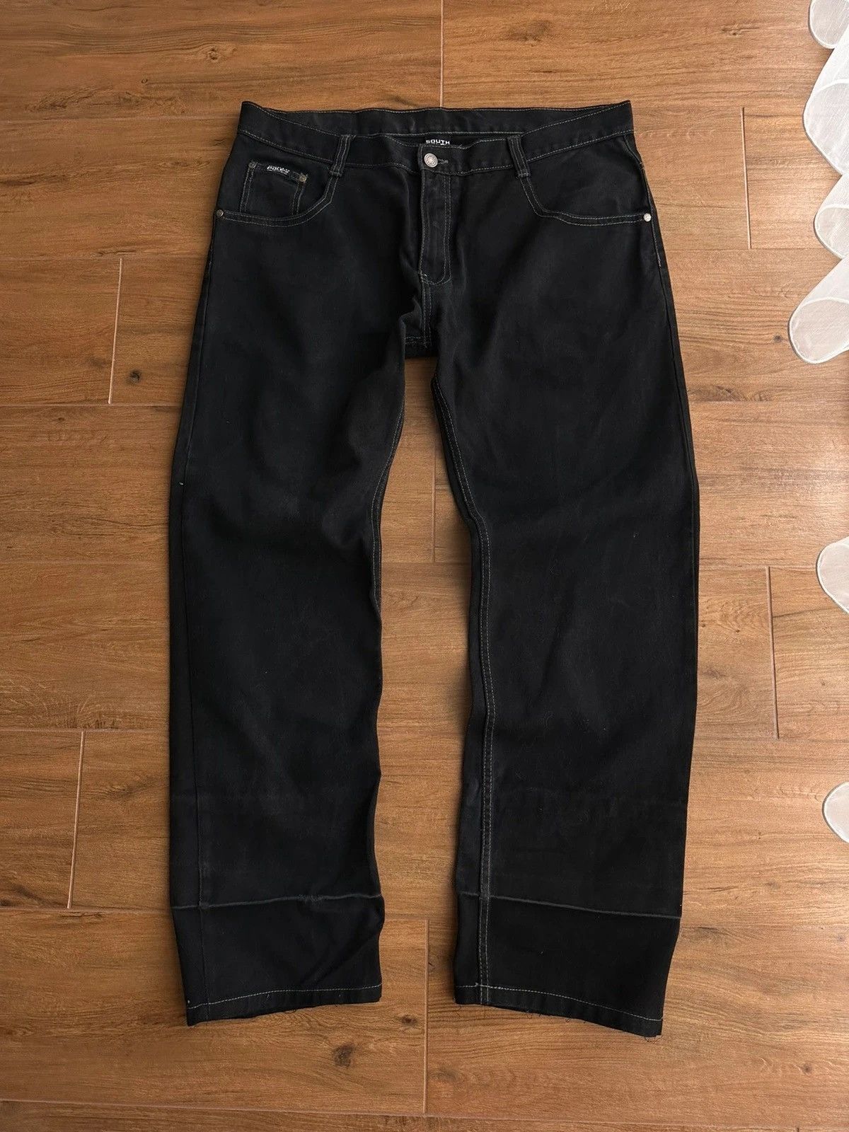 Rap Tees × Southpole × Vintage Vintage South Pole Black Rap Old School Black Jeans Size US 38 / EU 54 - 11 Thumbnail
