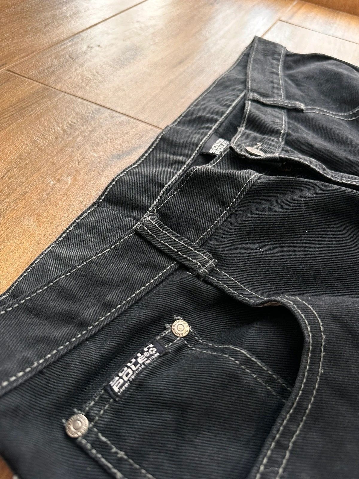 Rap Tees × Southpole × Vintage Vintage South Pole Black Rap Old School Black Jeans Size US 38 / EU 54 - 15 Thumbnail