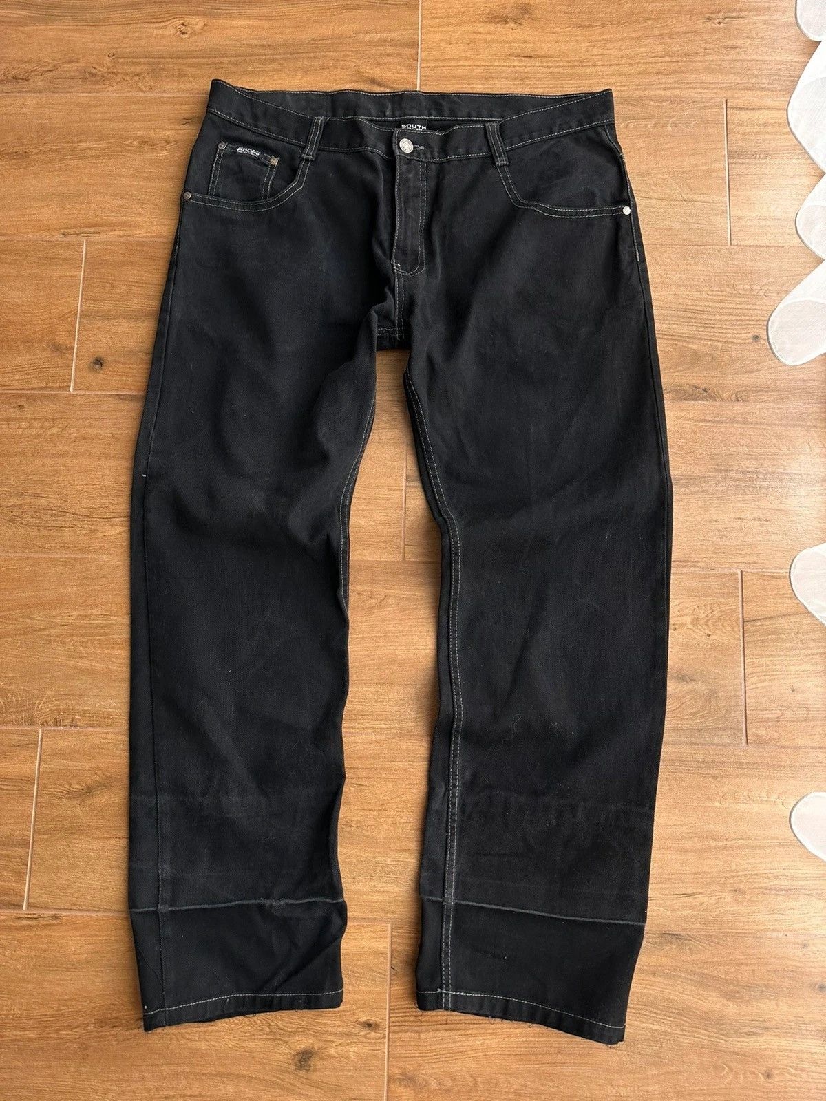 Rap Tees × Southpole × Vintage Vintage South Pole Black Rap Old School Black Jeans Size US 38 / EU 54 - 9 Thumbnail