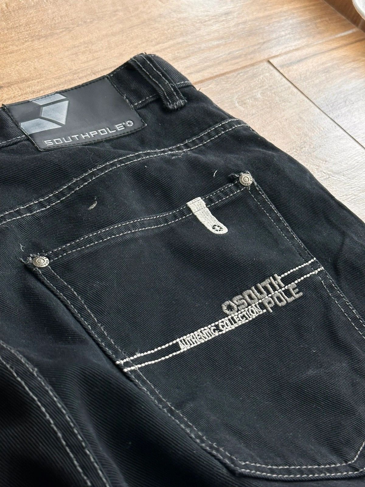 Rap Tees × Southpole × Vintage Vintage South Pole Black Rap Old School Black Jeans Size US 38 / EU 54 - 8 Thumbnail