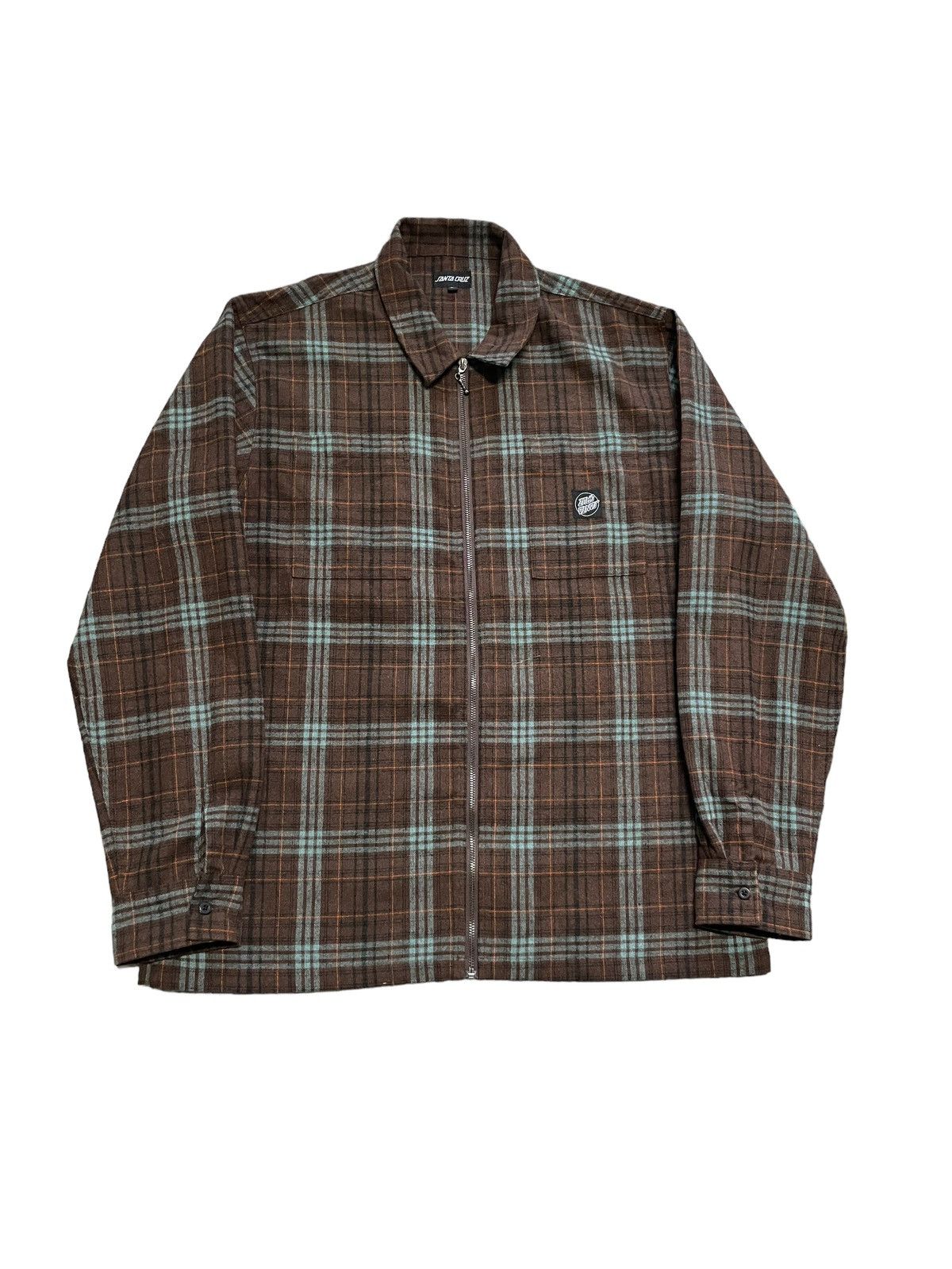 Santa Cruz Skateboards Santa Cruz Wool Overshirt Pocket Flannel Full Zip Size US XL / EU 56 / 4 - 1 Thumbnail