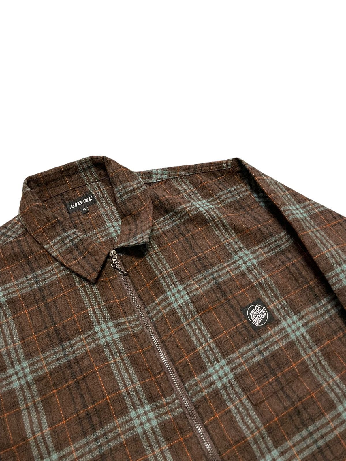 Santa Cruz Skateboards Santa Cruz Wool Overshirt Pocket Flannel Full Zip Size US XL / EU 56 / 4 - 2 Thumbnail