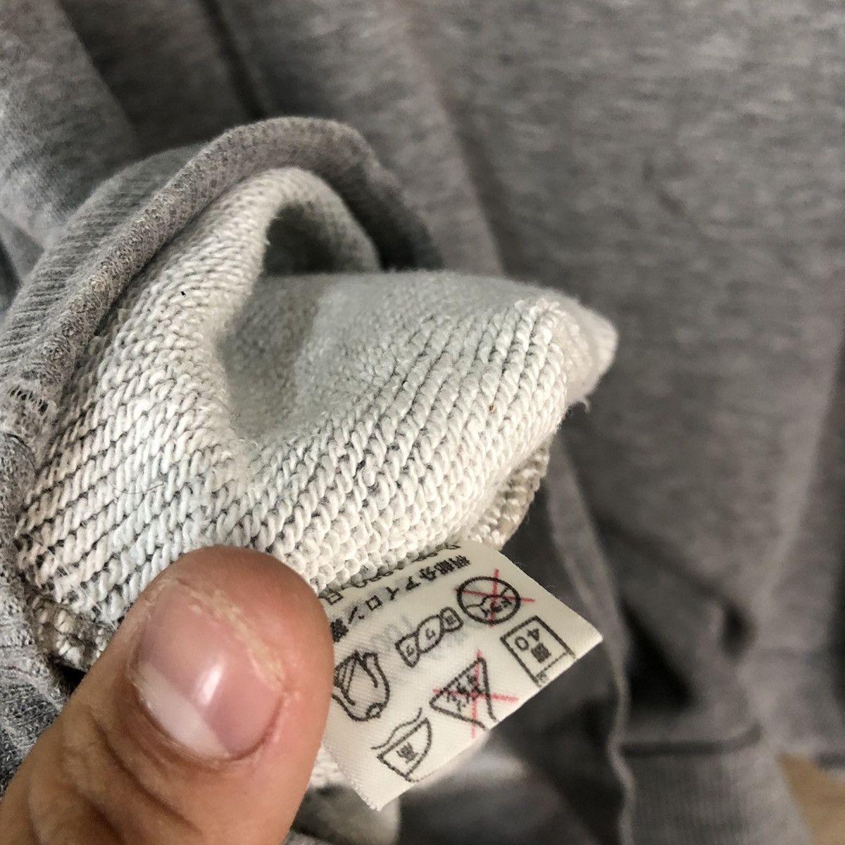 Hanes × Vintage Vtg Hanes Grey distressed Sweatshirt #3909 Size US L / EU 52-54 / 3 - 14 Thumbnail