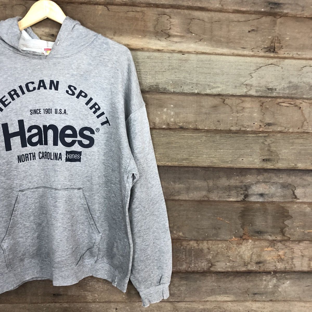 Hanes × Vintage Vtg Hanes Grey distressed Sweatshirt #3909 Size US L / EU 52-54 / 3 - 5 Thumbnail