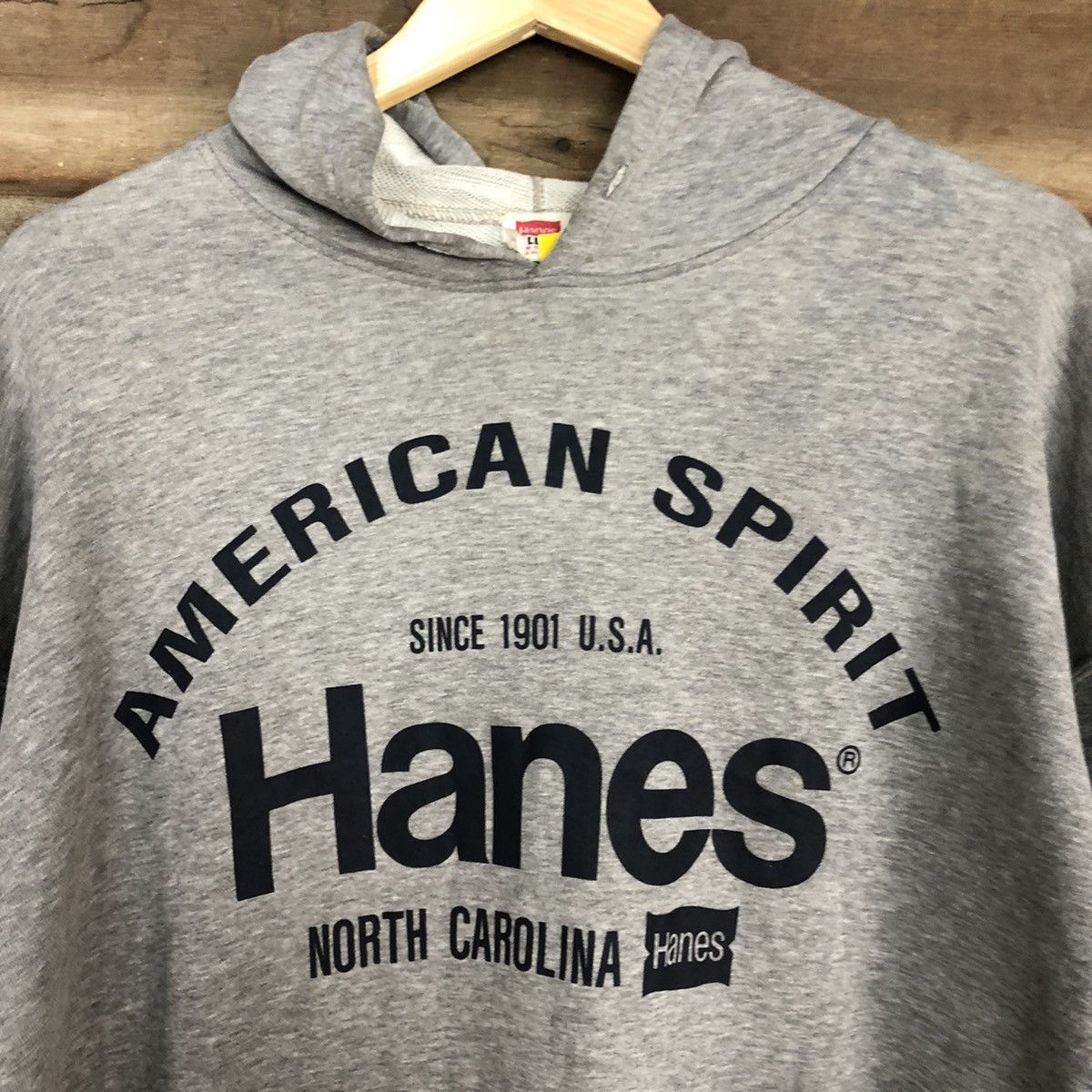 Hanes × Vintage Vtg Hanes Grey distressed Sweatshirt #3909 Size US L / EU 52-54 / 3 - 10 Thumbnail