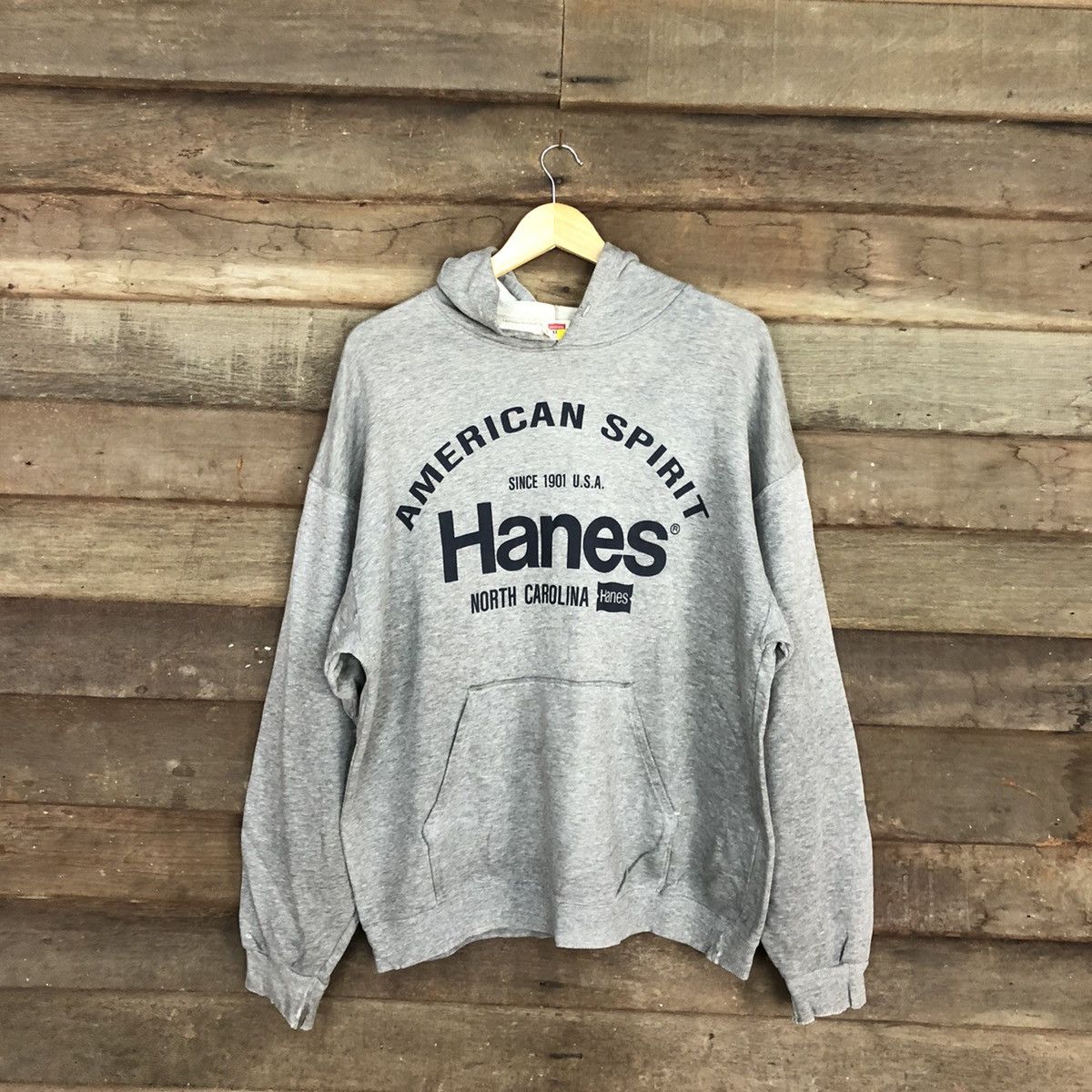 Hanes × Vintage Vtg Hanes Grey distressed Sweatshirt #3909 Size US L / EU 52-54 / 3 - 1 Thumbnail