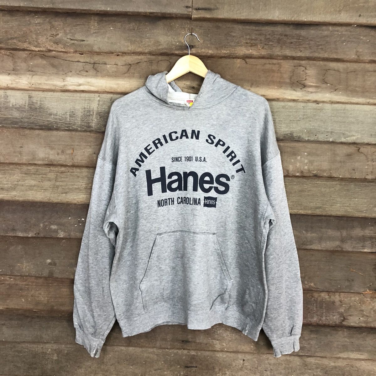 Hanes × Vintage Vtg Hanes Grey distressed Sweatshirt #3909 Size US L / EU 52-54 / 3 - 3 Thumbnail