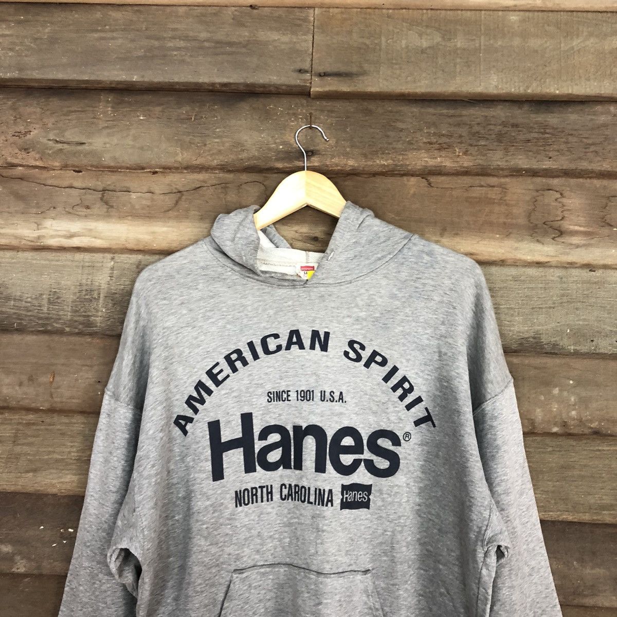 Hanes × Vintage Vtg Hanes Grey distressed Sweatshirt #3909 Size US L / EU 52-54 / 3 - 9 Thumbnail