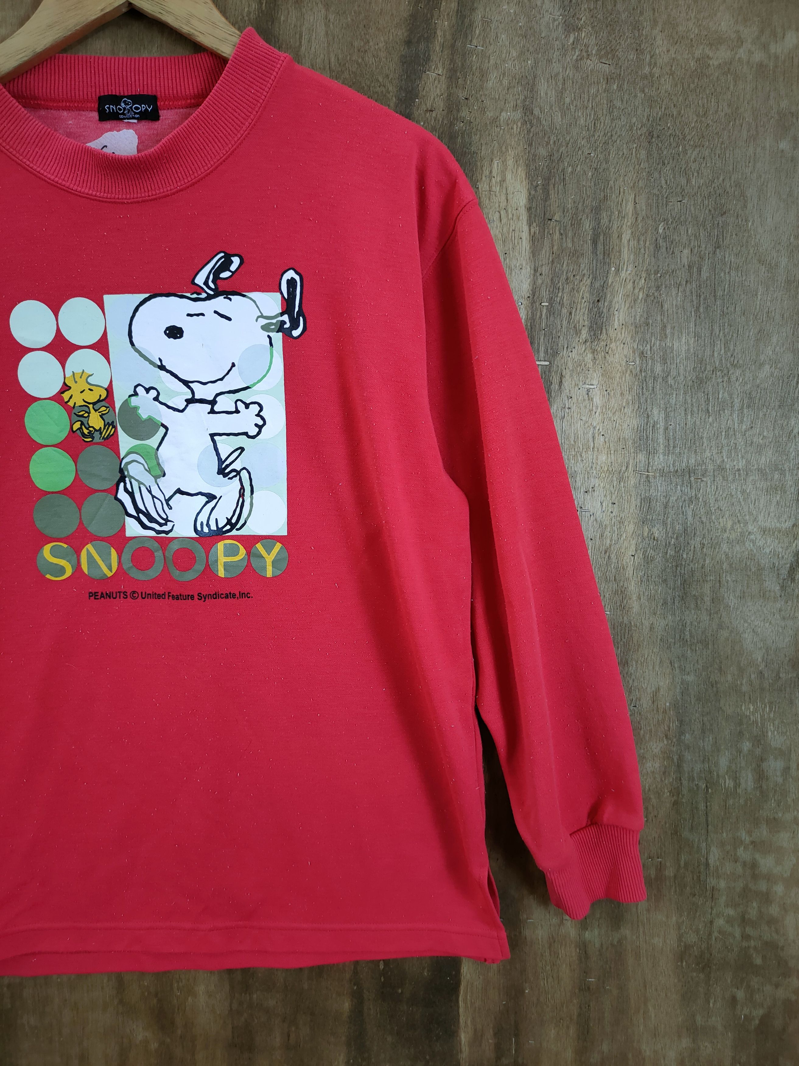 Cartoon Network Snoppy peanuts sweatshirt red vintage movie #6123 Size M / US 6-8 / IT 42-44 - 3 Thumbnail