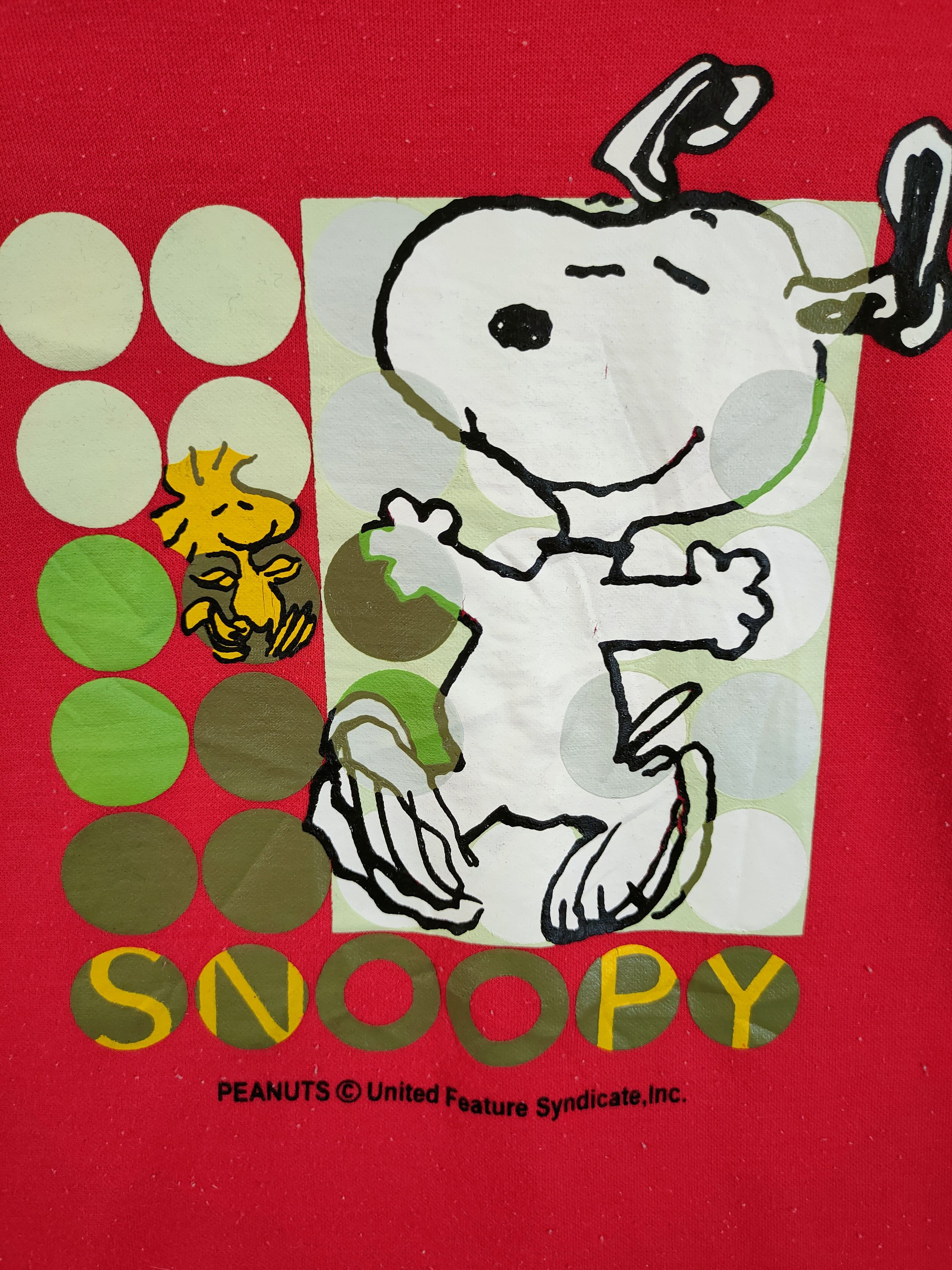 Cartoon Network Snoppy peanuts sweatshirt red vintage movie #6123 Size M / US 6-8 / IT 42-44 - 4 Thumbnail